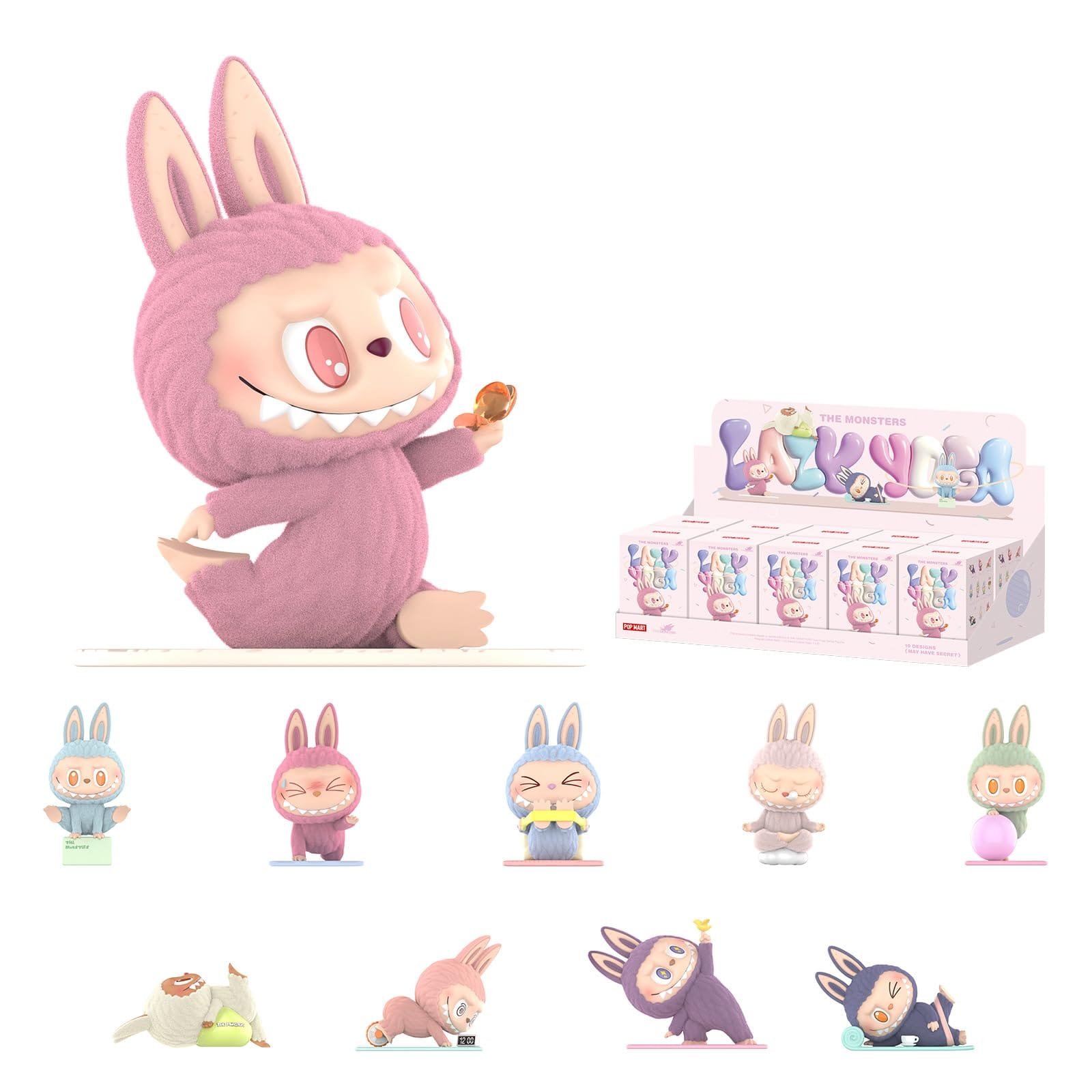 POP MART Labubu The Monsters Lazy Yoga Series Blind Box