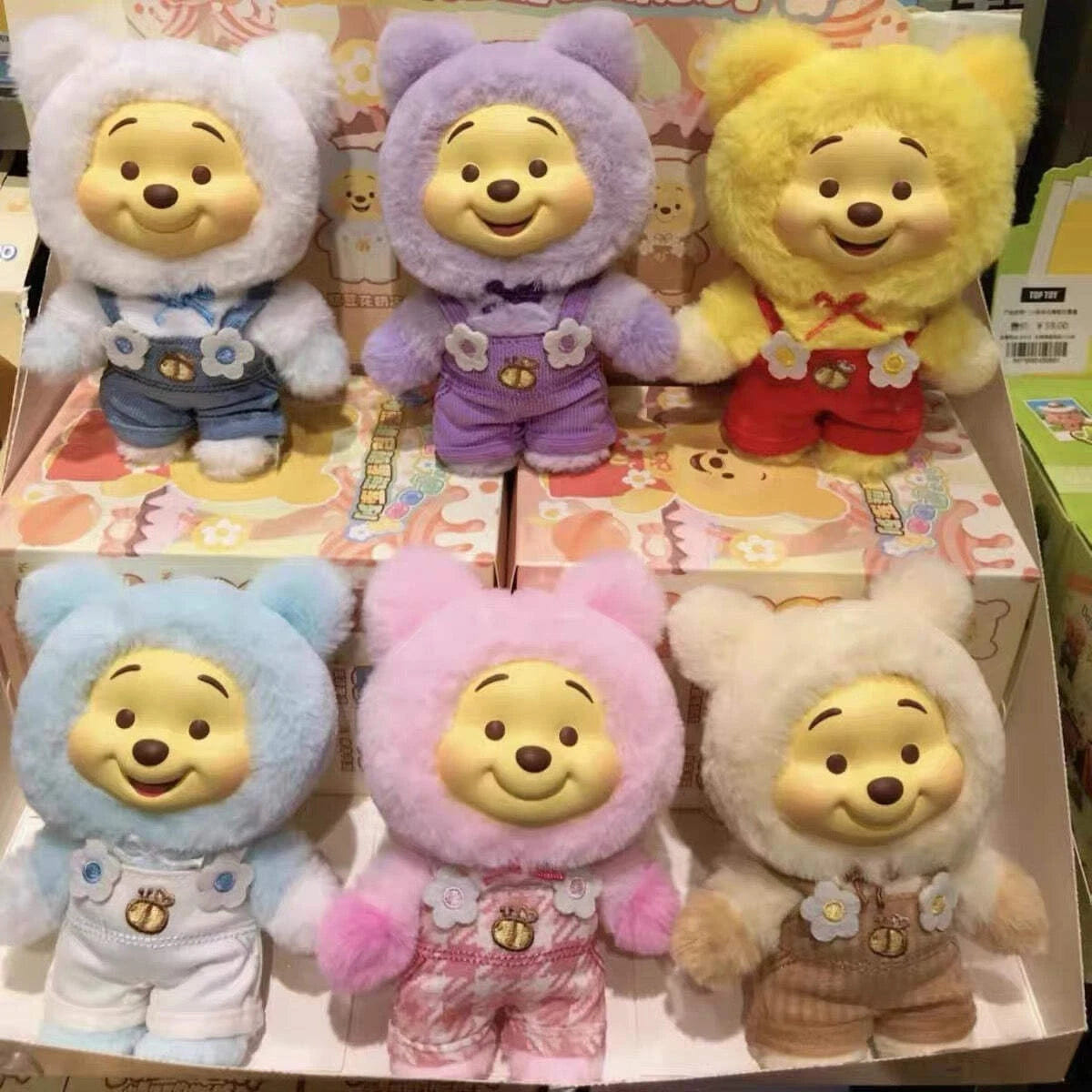 Popmart Authentic Popmart Winnie the Pooh Labubu Plush Toy Set – Limited Edition Collectible Dolls