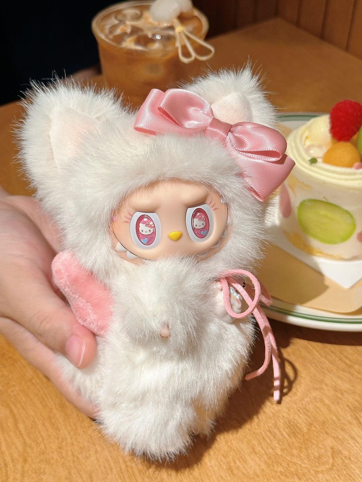 Hello Kitty White Hello Kitty – Handmade Labubu Inspired Plush Doll