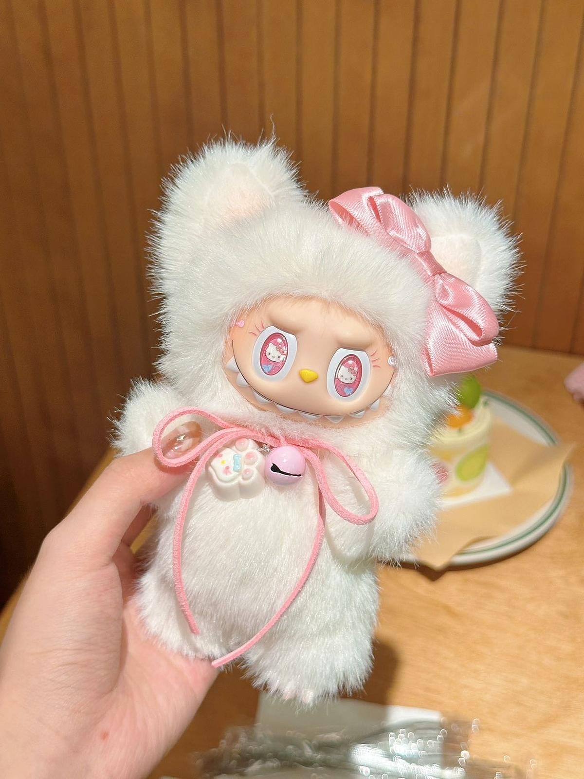 Hello Kitty White Hello Kitty – Handmade Labubu Inspired Plush Doll
