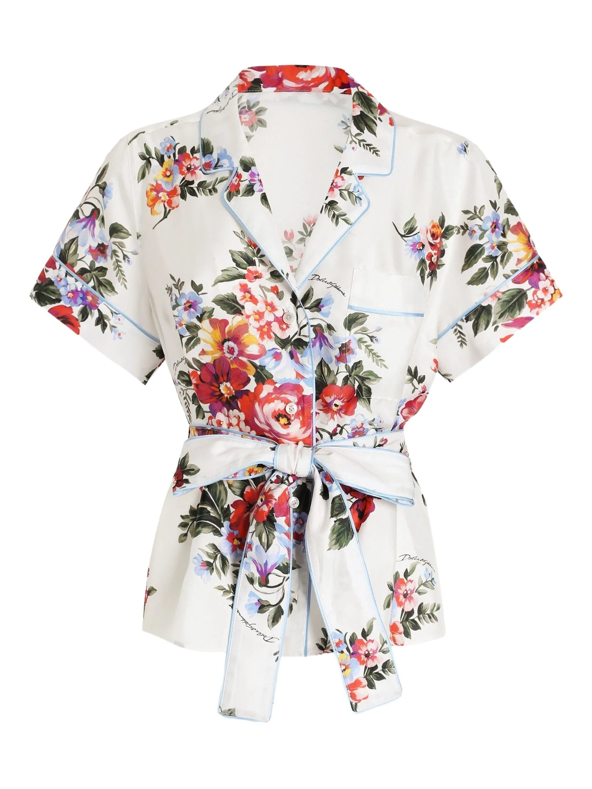 Dolce & Gabbana floral - print silk shirt