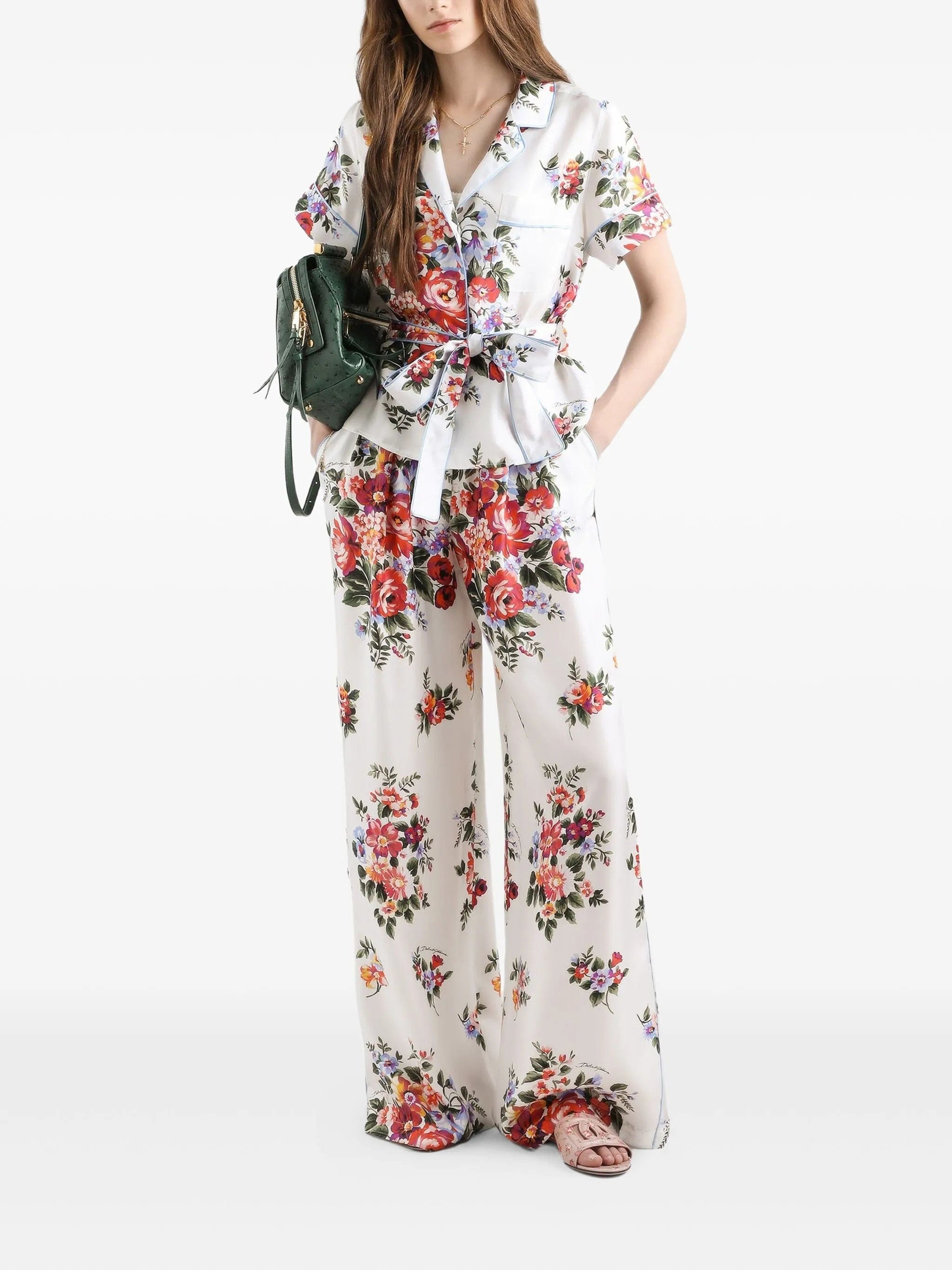 Dolce & Gabbana floral - print silk shirt