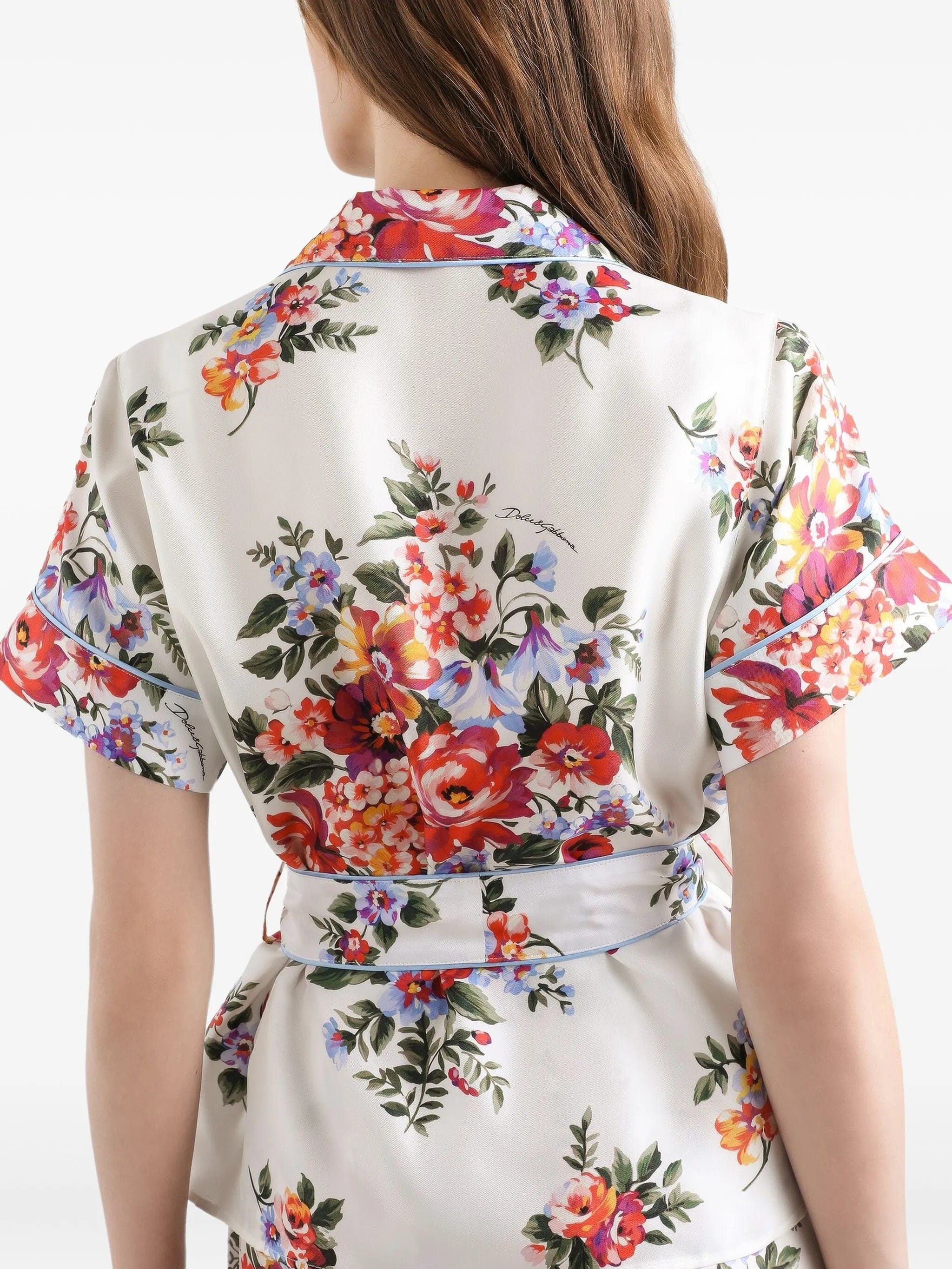 Dolce & Gabbana floral - print silk shirt