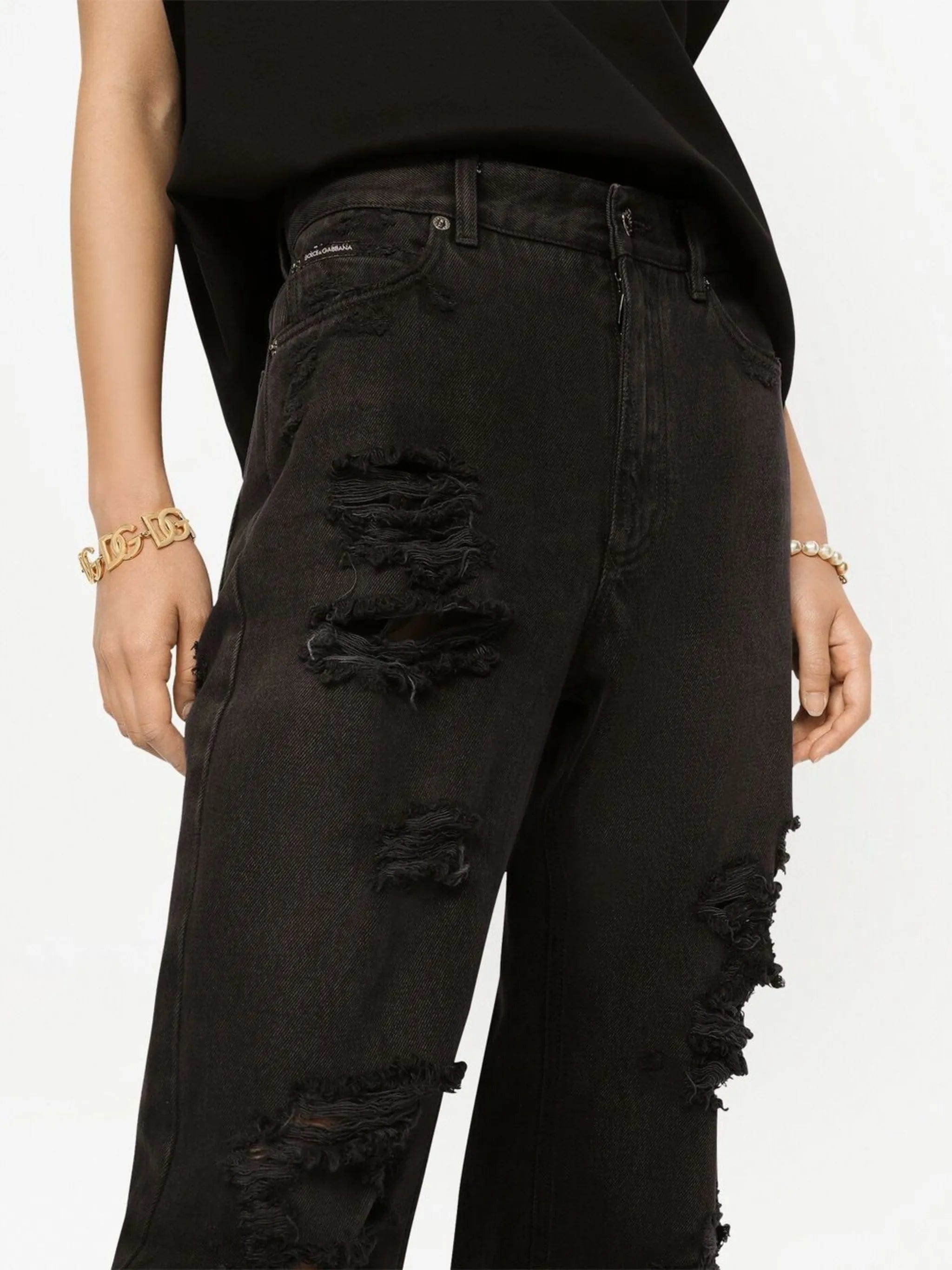 Dolce & Gabbana distressed flared jeans