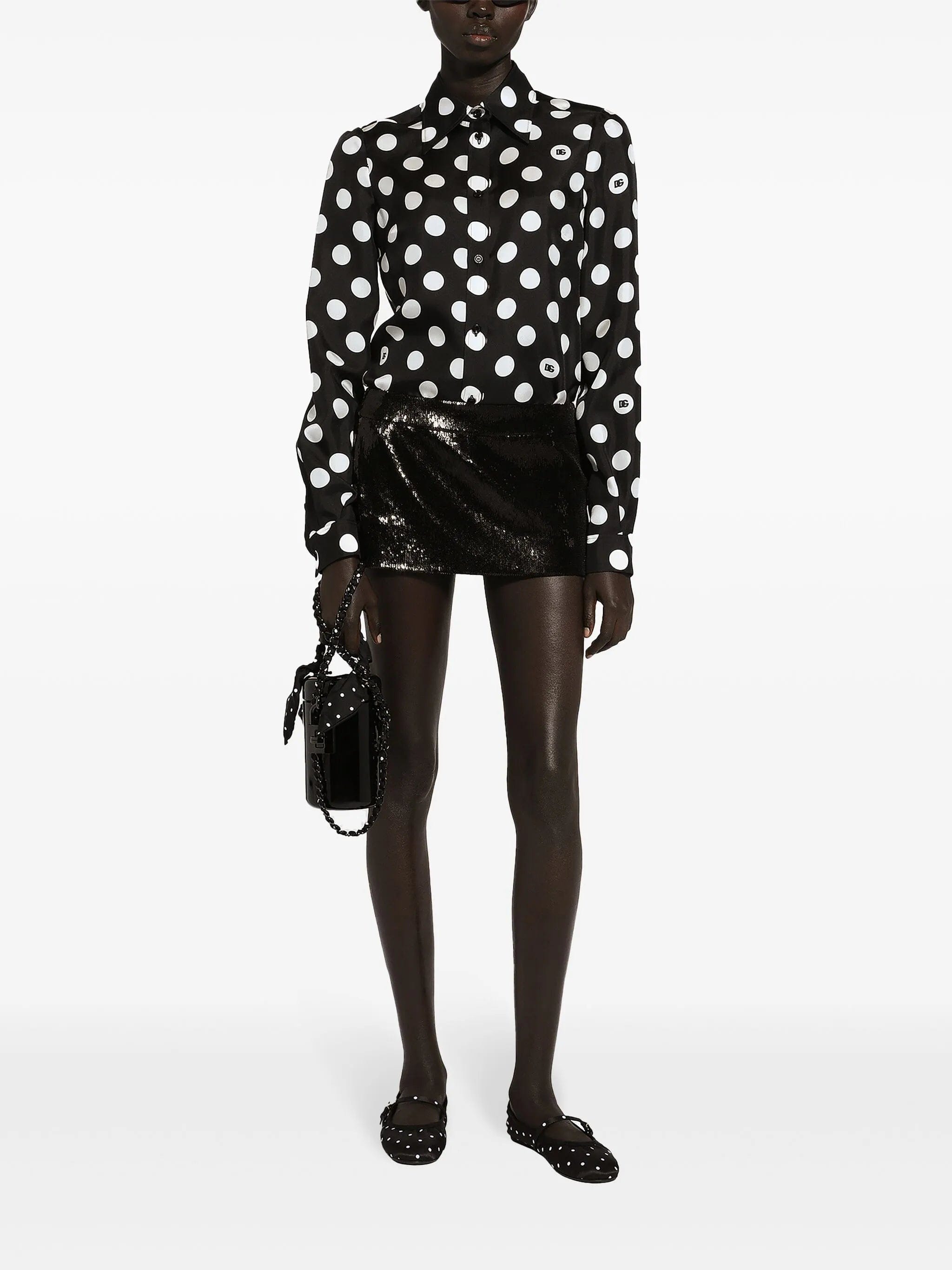 Dolce & Gabbana polka - dot silk twill shirt