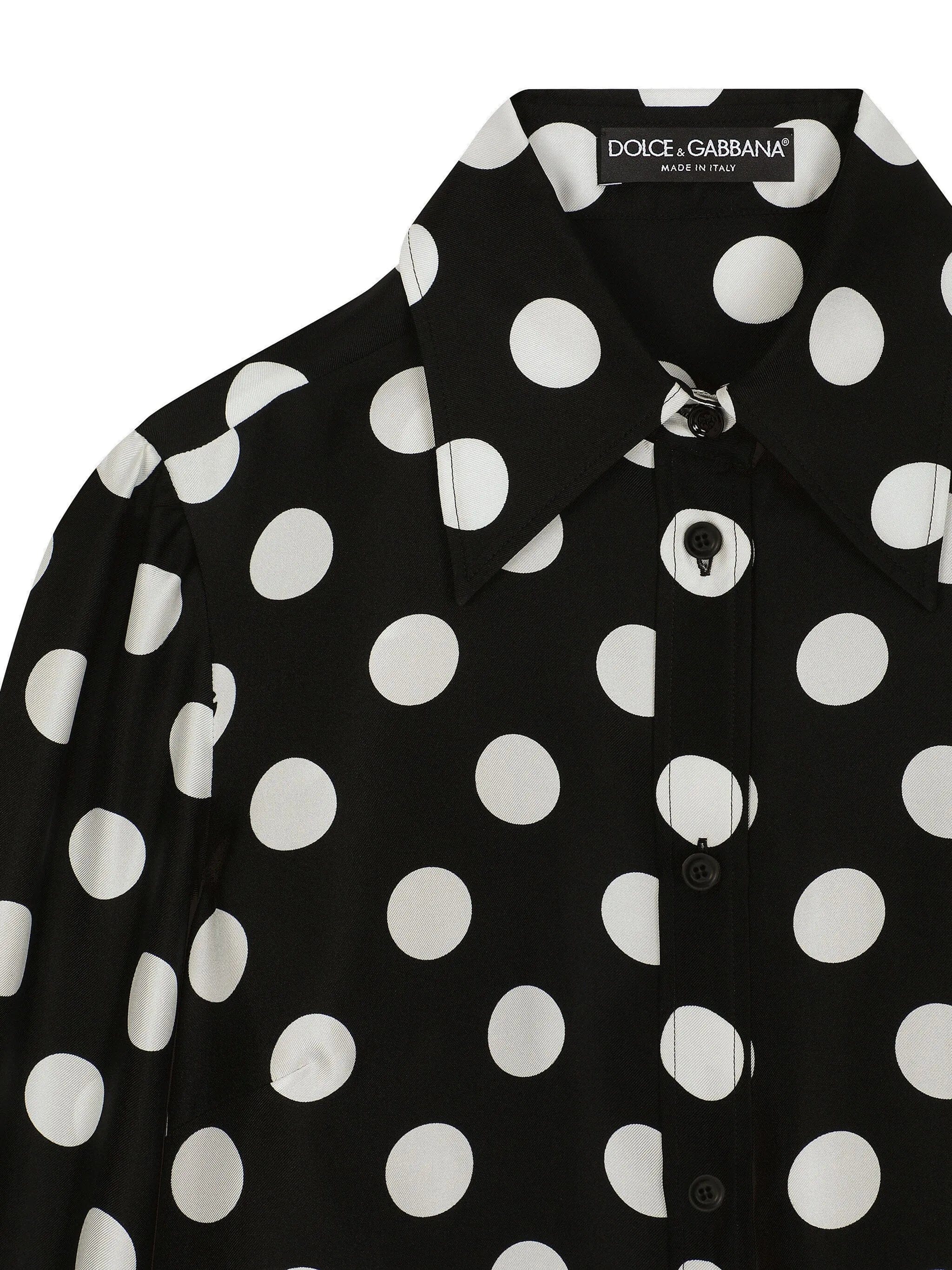 Dolce & Gabbana polka - dot silk twill shirt