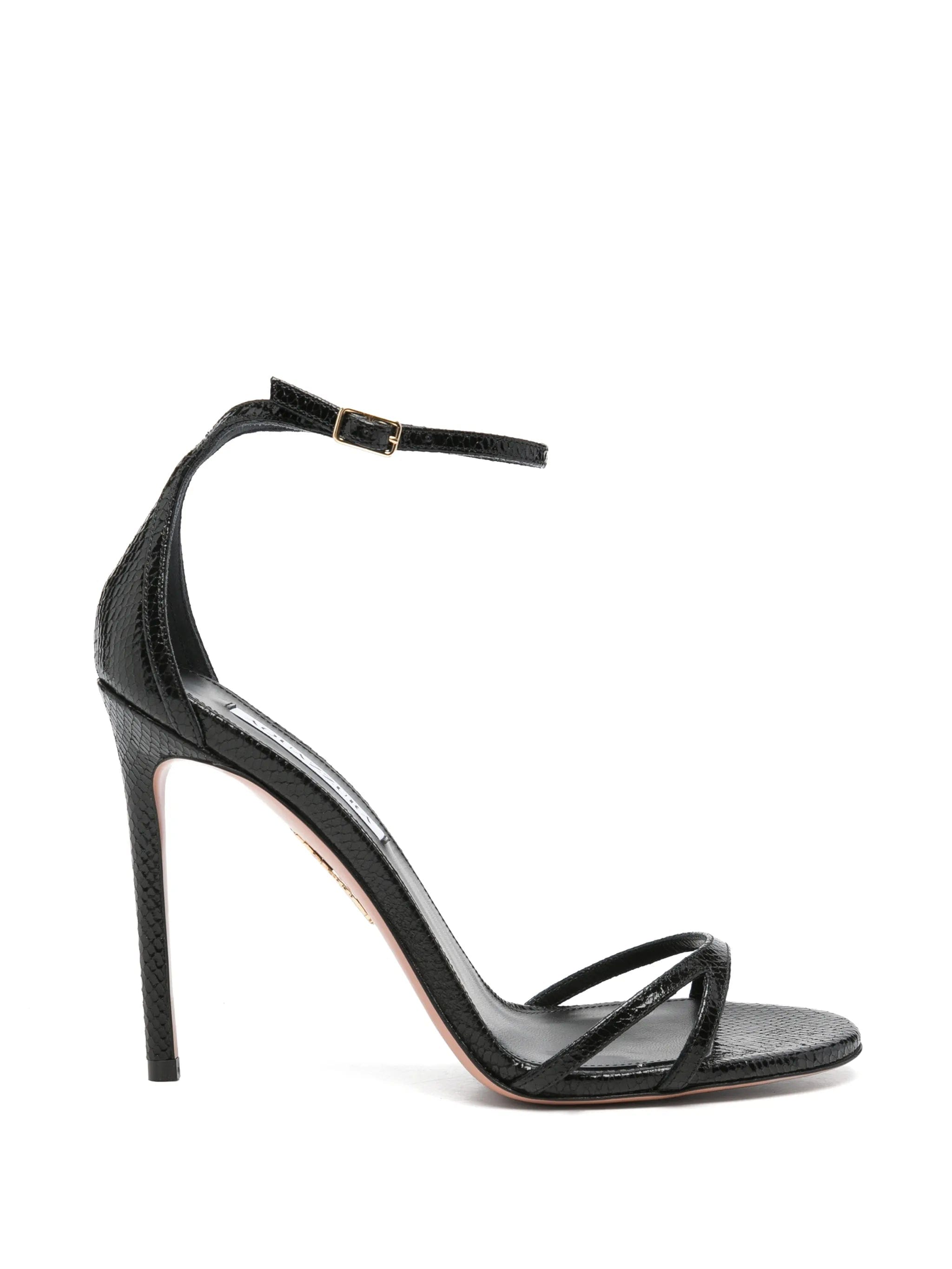 Aquazzura Nuda snakeskin - effect heeled sandals