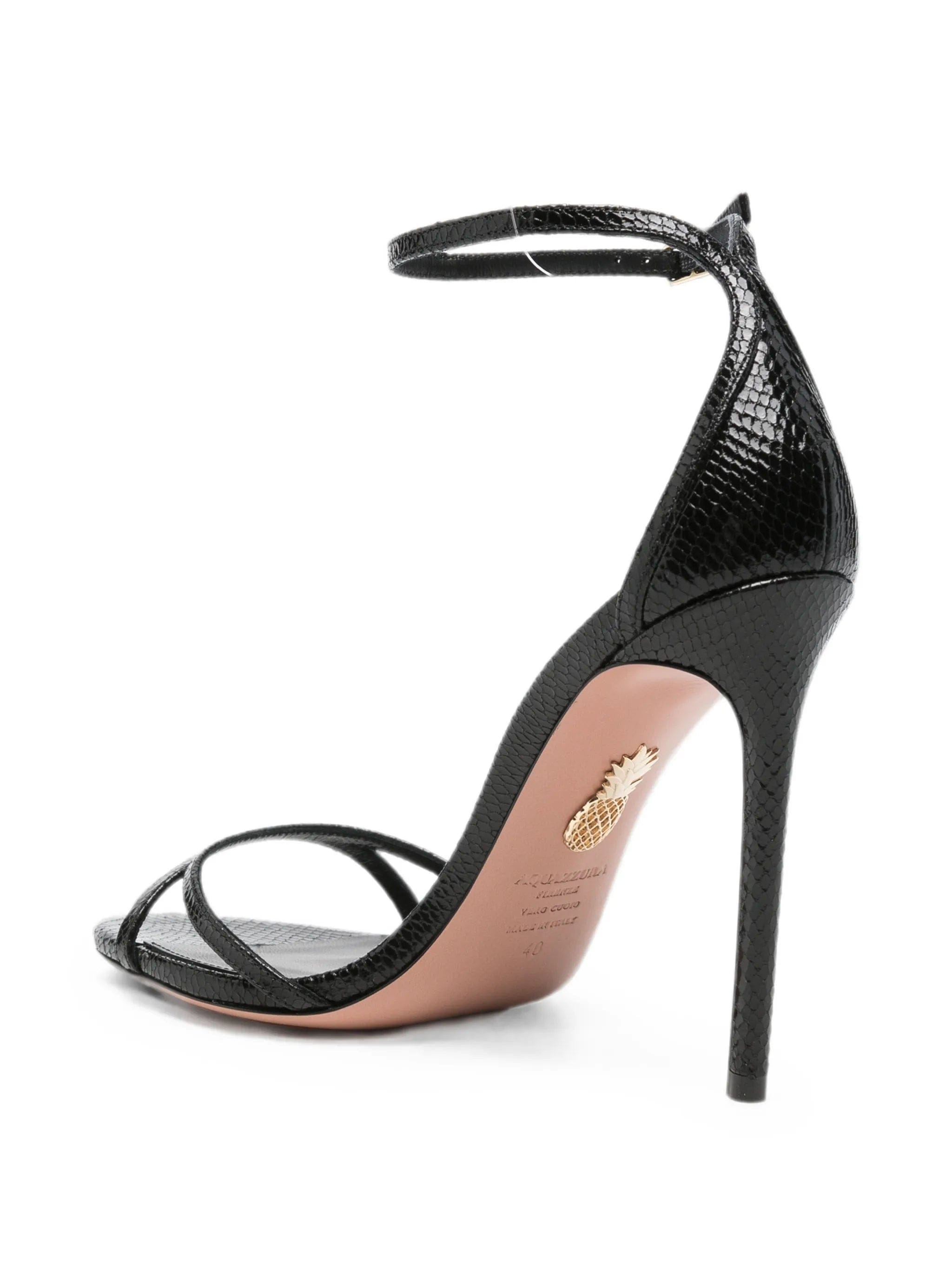 Aquazzura Nuda snakeskin - effect heeled sandals