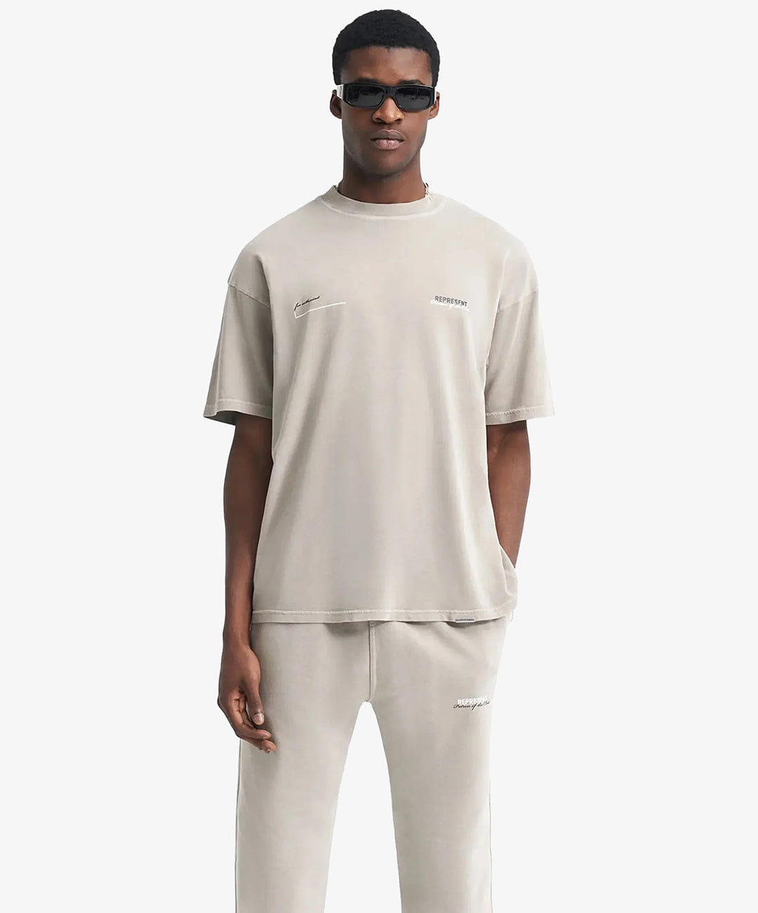 REPRESENT | PATRON OF THE CLUB T - SHIRT { MUDSTONE