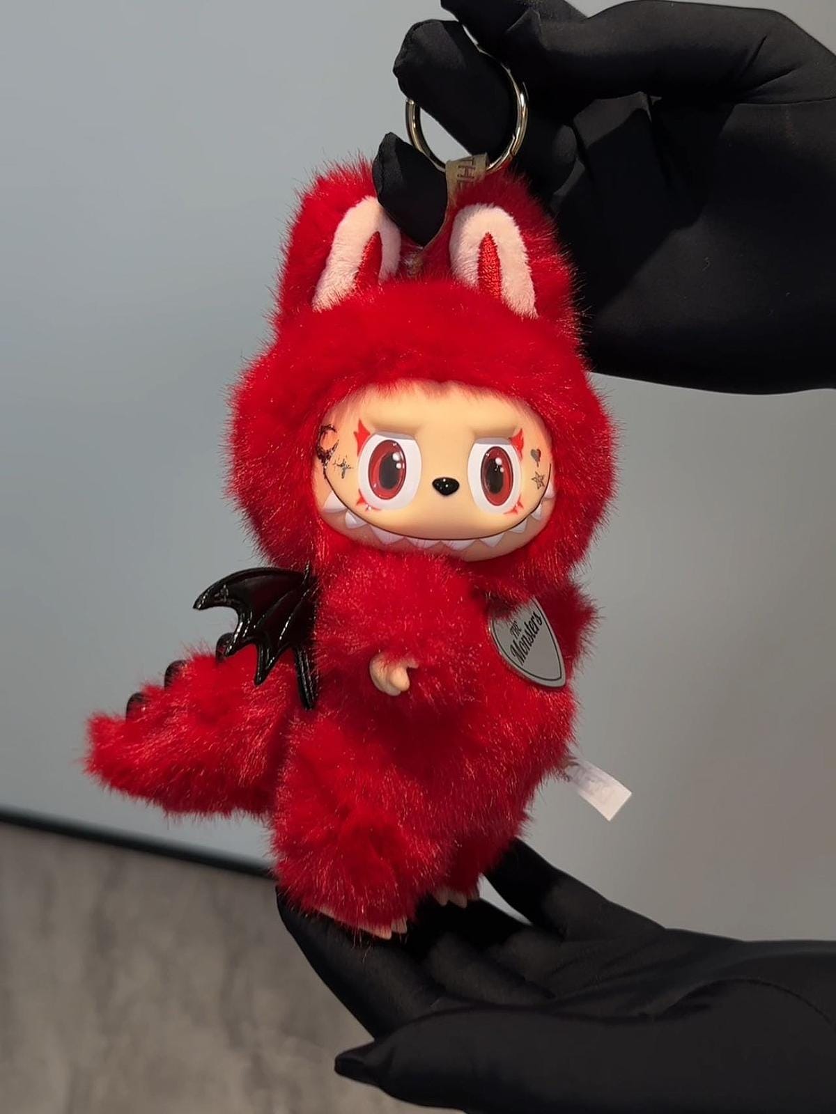 Handmade Labubu – Red Devil Plush Doll