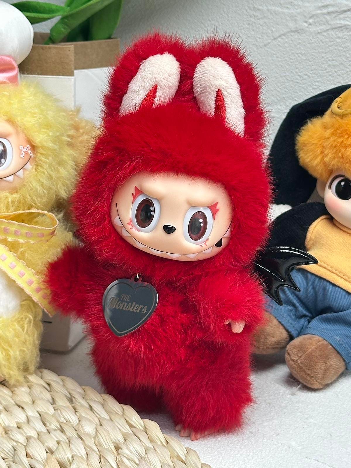 Handmade Labubu – Red Devil Plush Doll