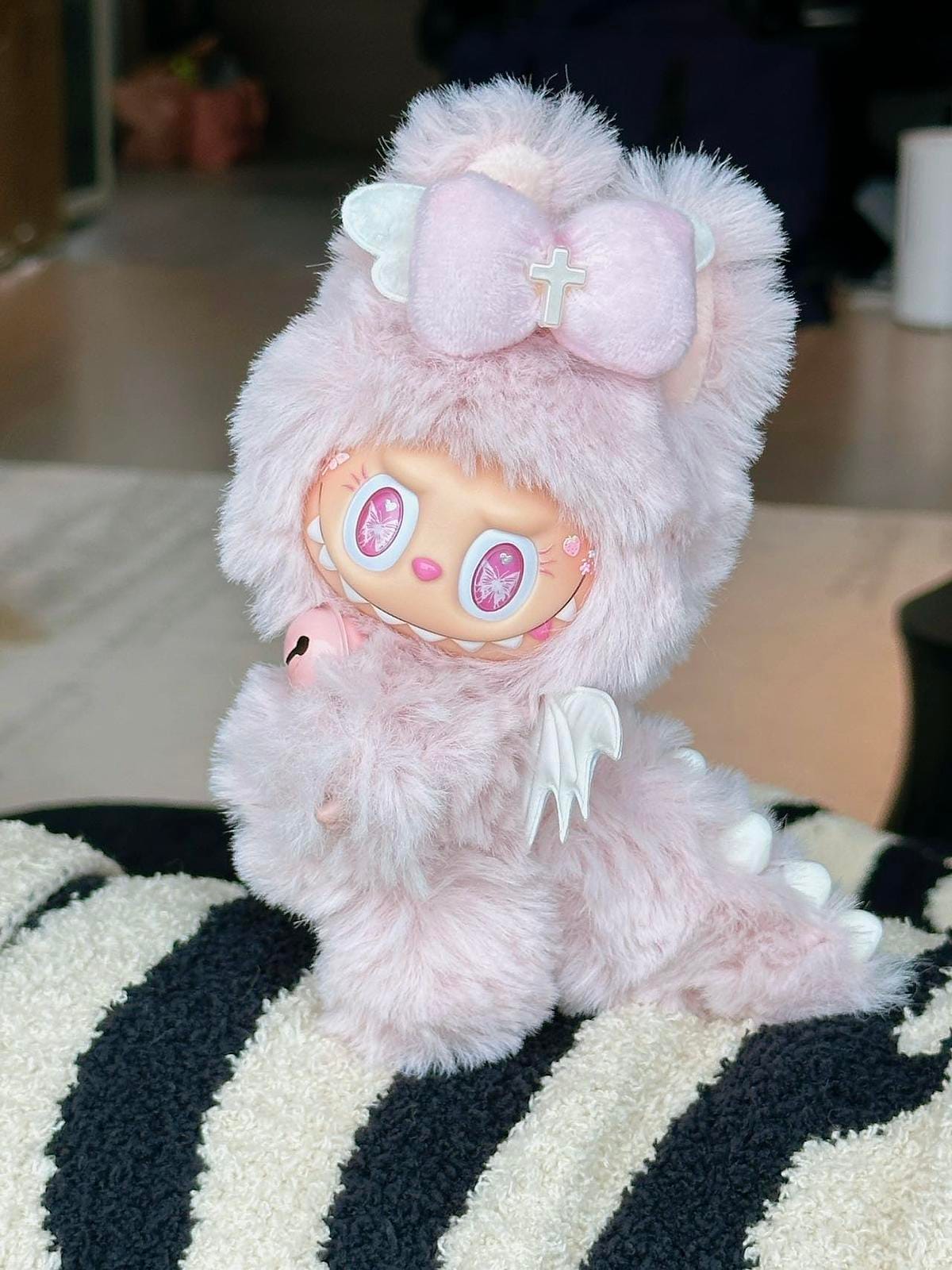 HANDMADE Pink Cupid Labubu – Handmade Plush Doll