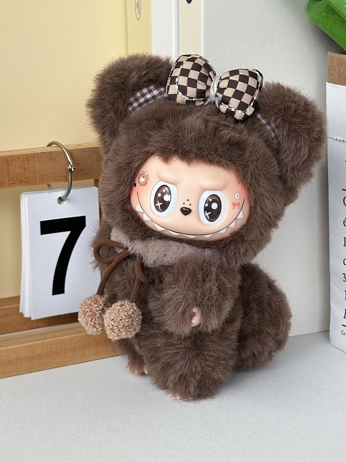 HANDMADE Brown Teddy labubu – Handmade Plush Doll