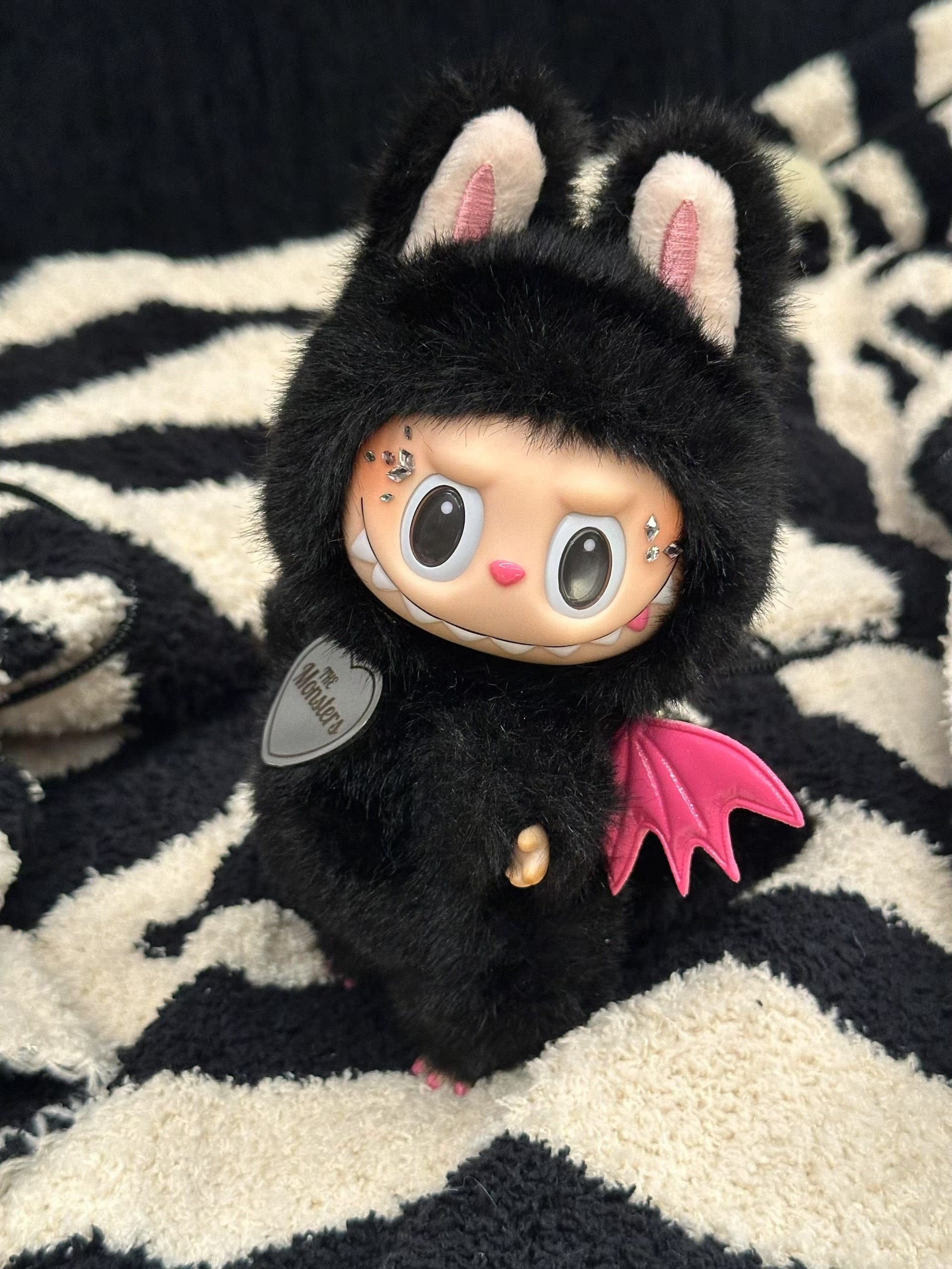 Handmade Black Diamond Dinosaur Labubu
