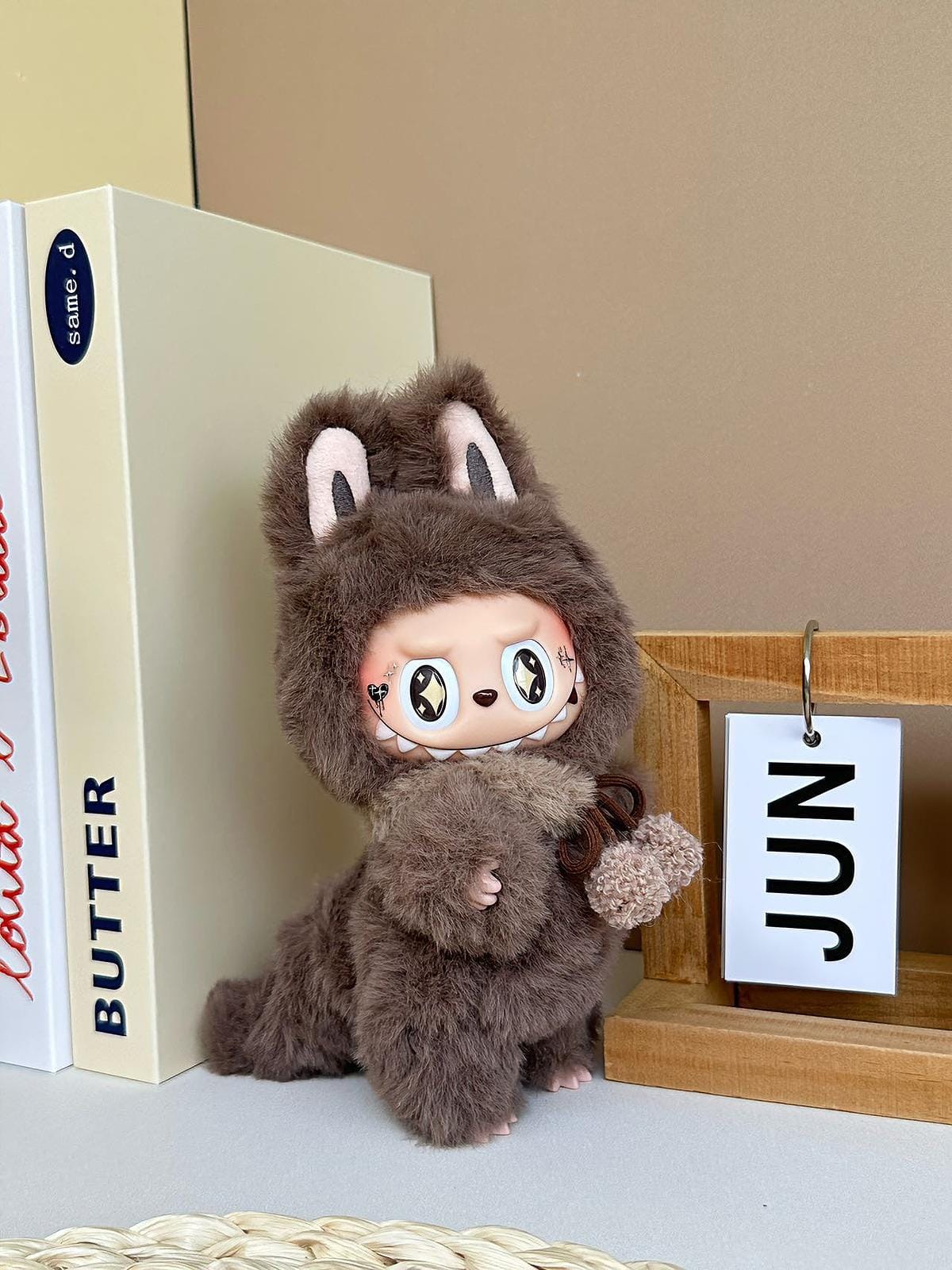 HANDMADE Mocha Cocoa Labubu – Handmade Plush Doll