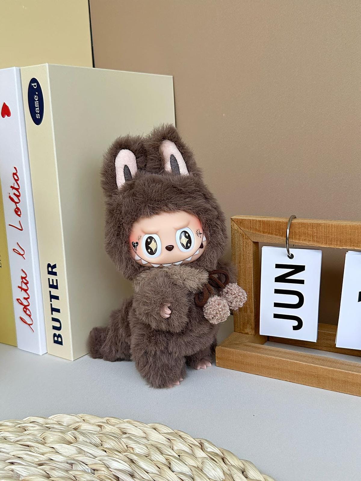 HANDMADE Mocha Cocoa Labubu – Handmade Plush Doll