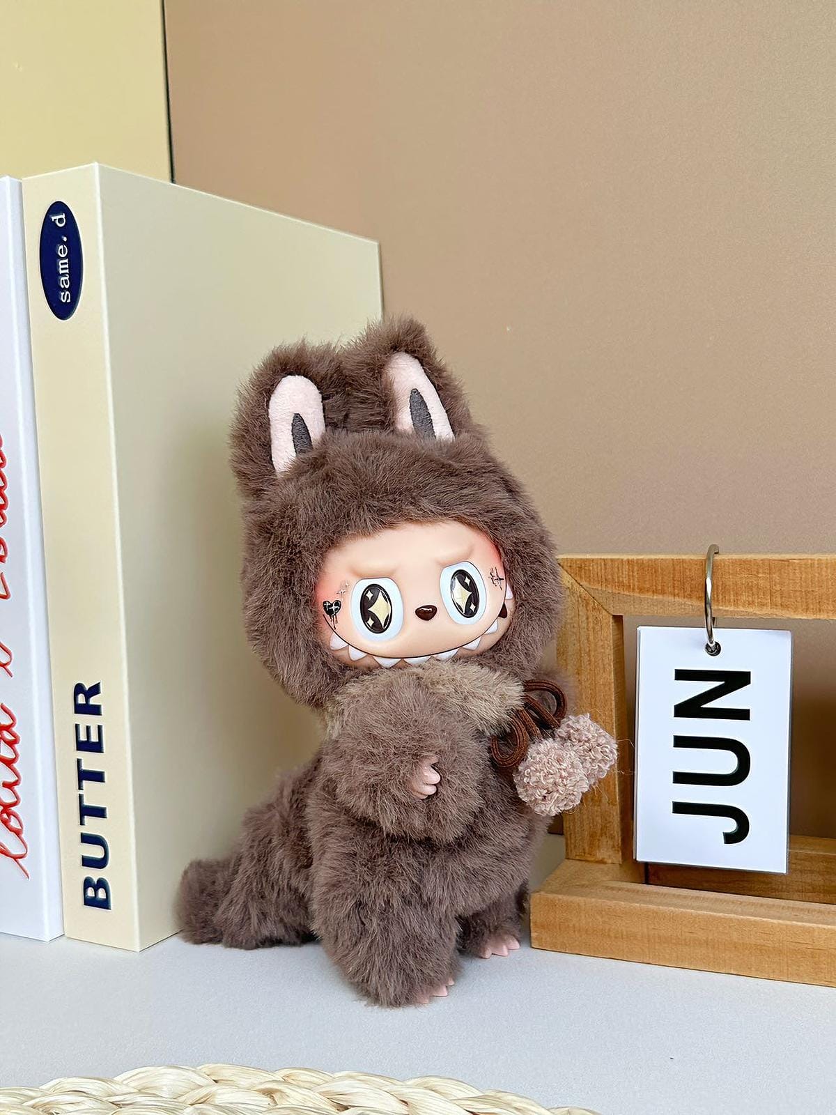 HANDMADE Mocha Cocoa Labubu – Handmade Plush Doll