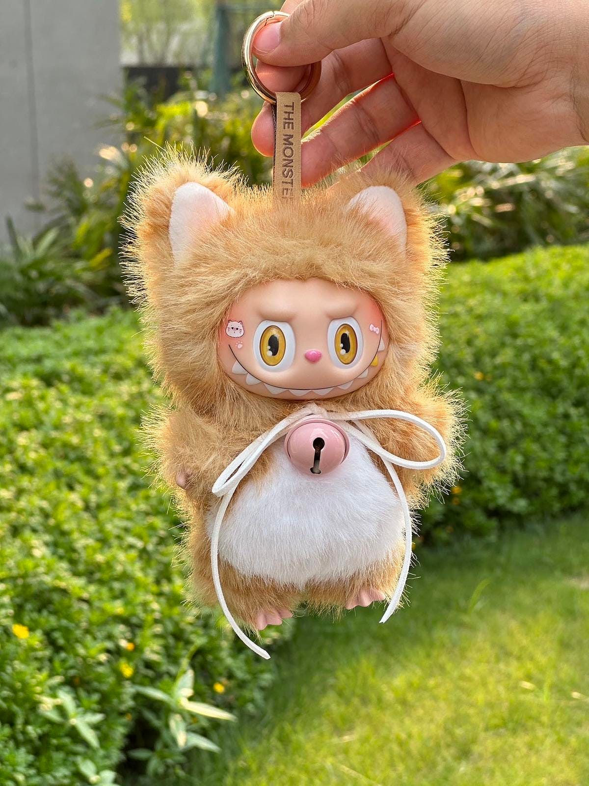 HANDMADE Golden Tabby Cat Labubu – Handmade Plush Doll