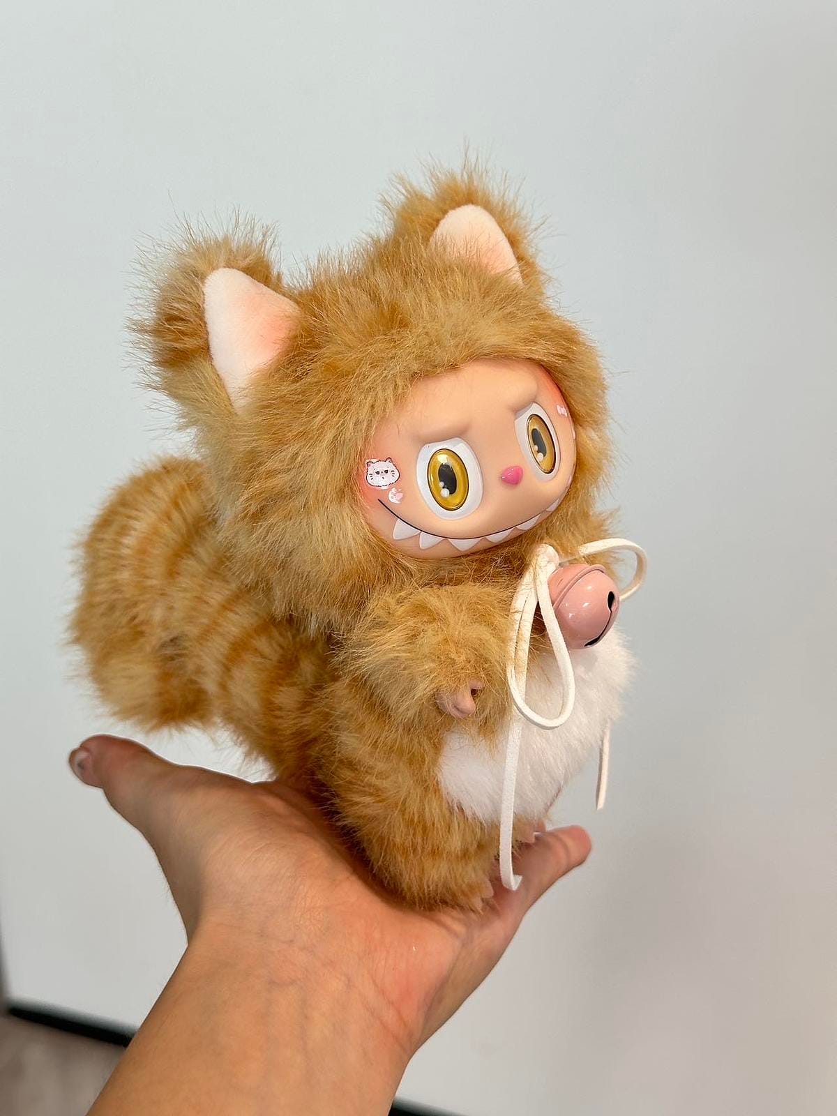 HANDMADE Golden Tabby Cat Labubu – Handmade Plush Doll