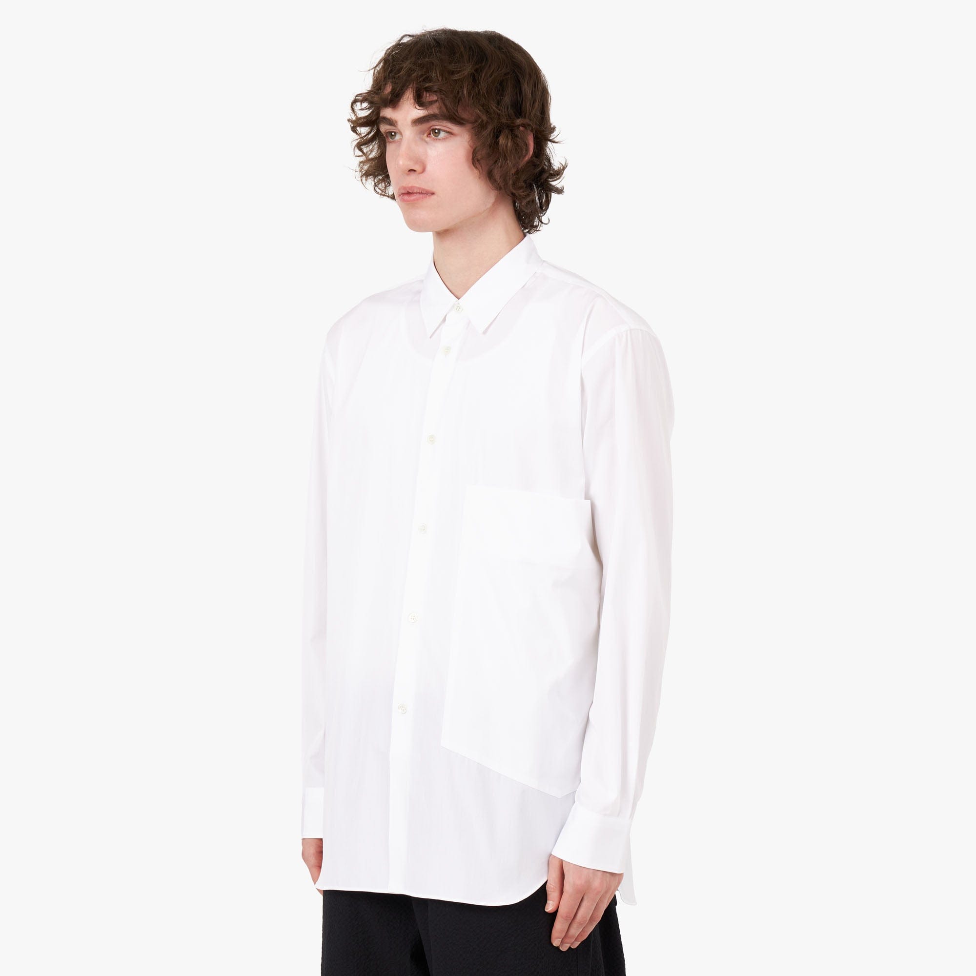 COMME des GARÇONS SHIRT Oversized Pocket Shirt / White