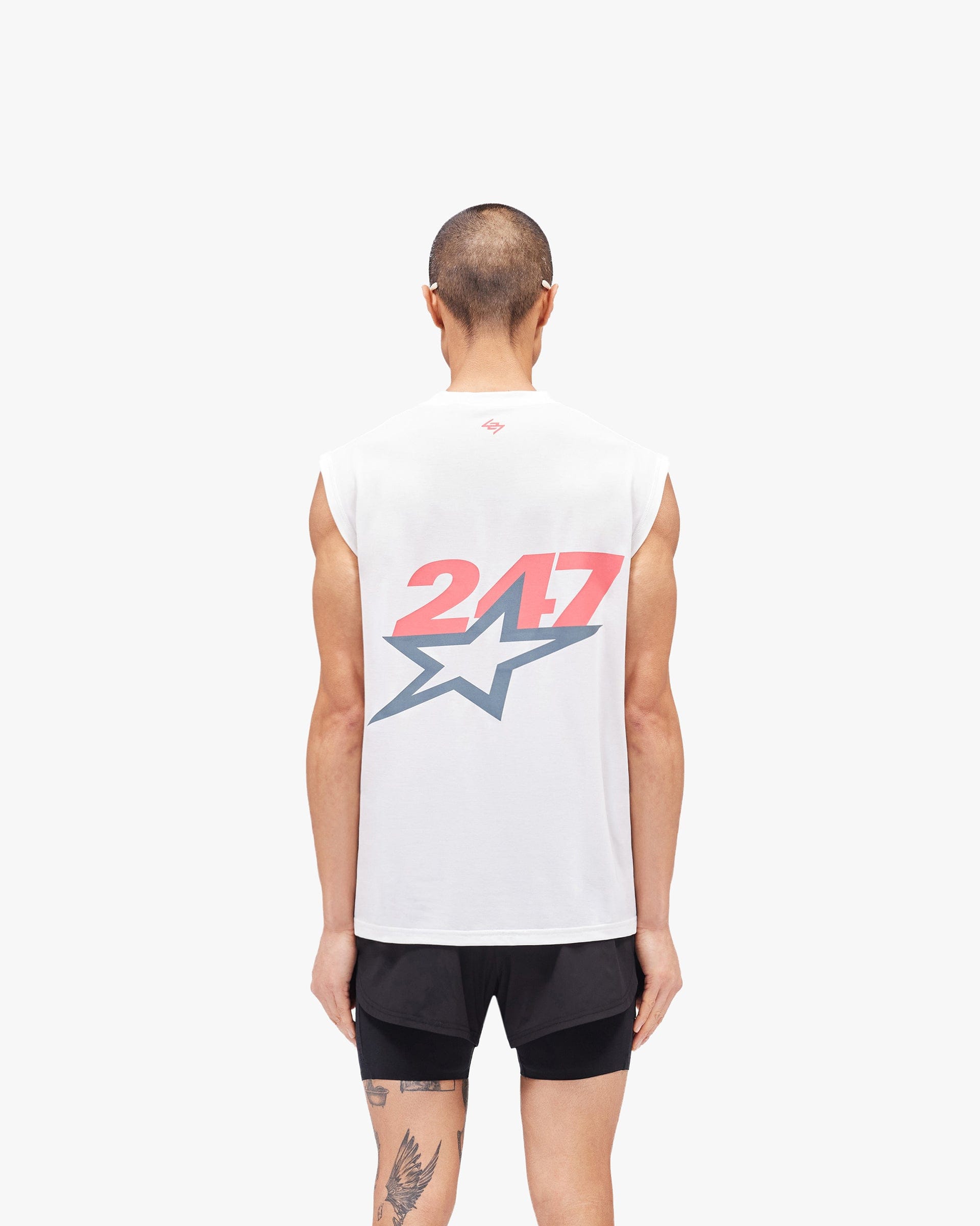 WHITE* Team 247 Star Tank - Flat White
