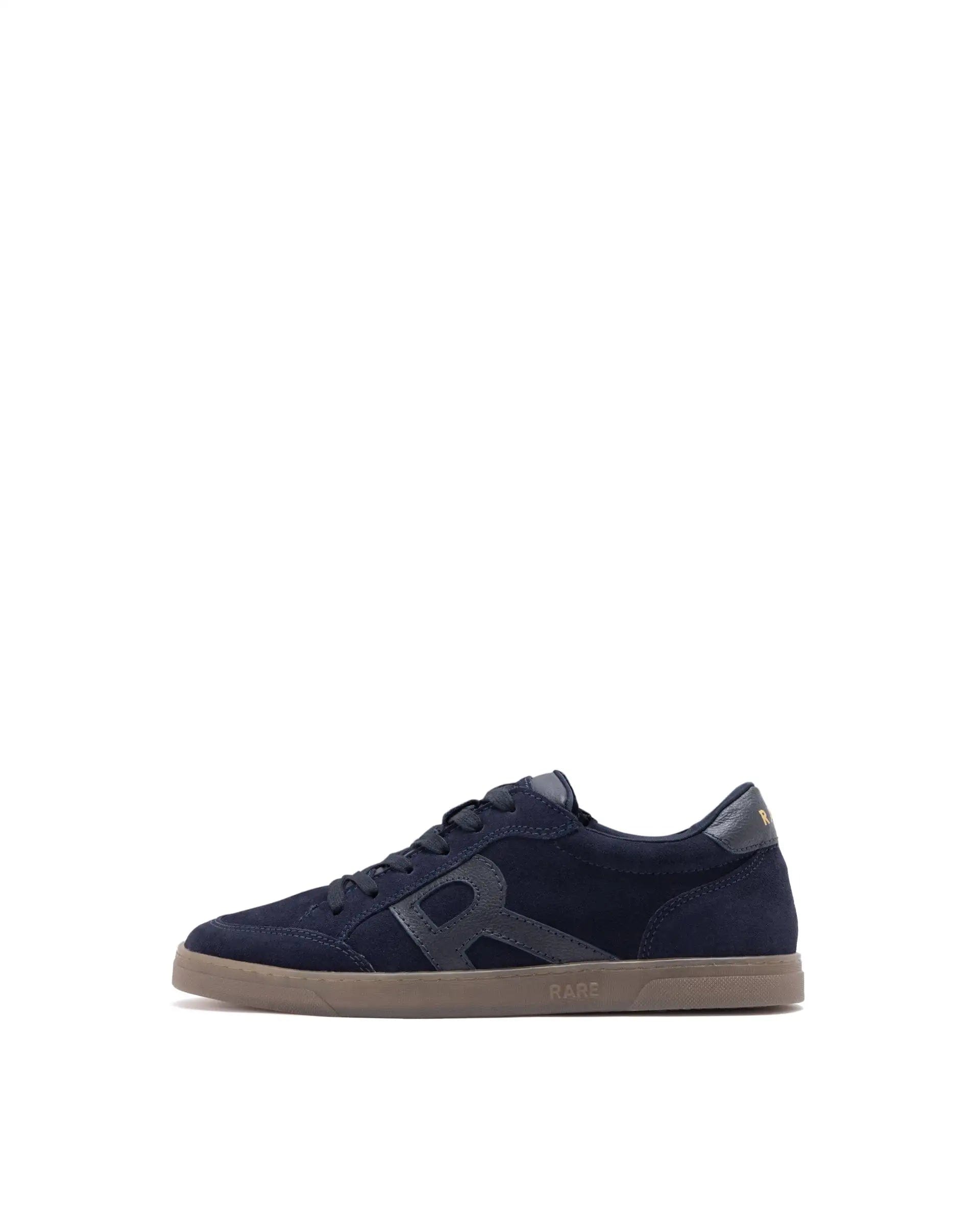 RAREZ Rare Rabbit Men's Antares Blue Low - Top Lace Up Premium Suede With Genuine Leather Sneaker