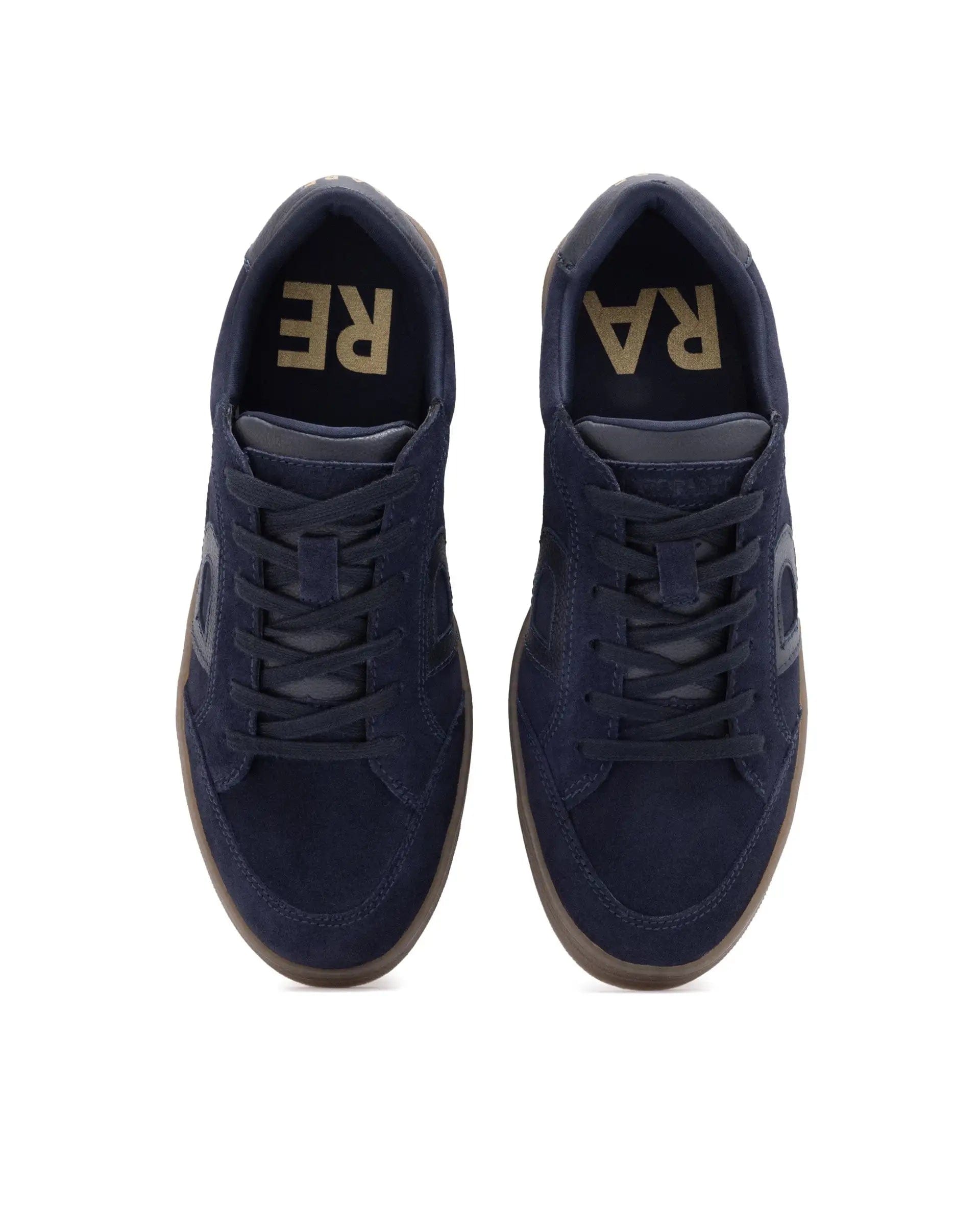 RAREZ Rare Rabbit Men's Antares Blue Low - Top Lace Up Premium Suede With Genuine Leather Sneaker
