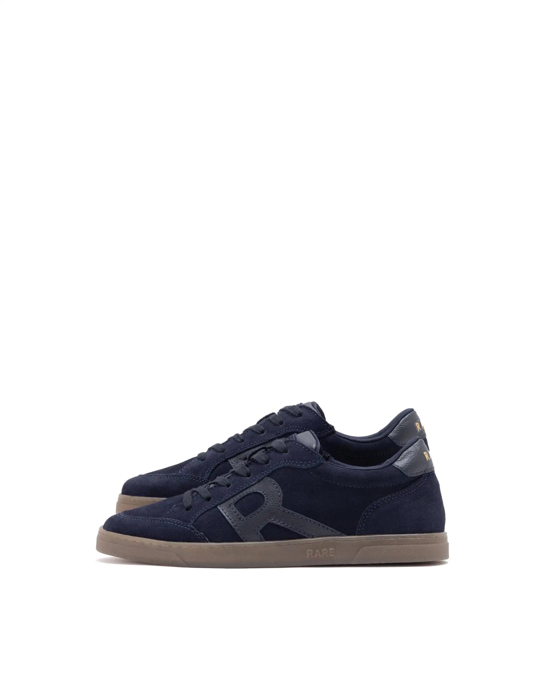 RAREZ Rare Rabbit Men's Antares Blue Low - Top Lace Up Premium Suede With Genuine Leather Sneaker