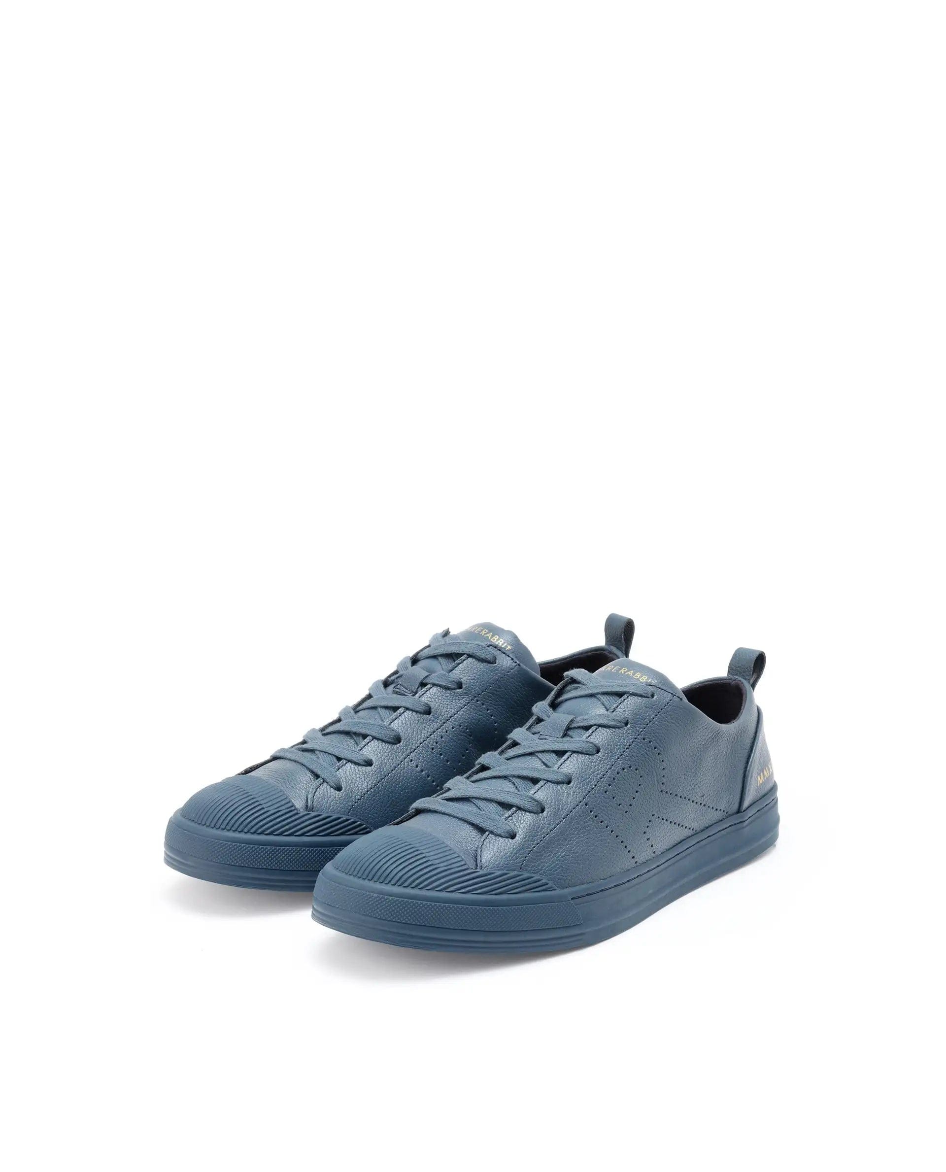 RAREZ Rare Rabbit Mens Sauron Pro Teal Premium Milled Leather Lace Up Low Top Round Toe Sneaker Shoes