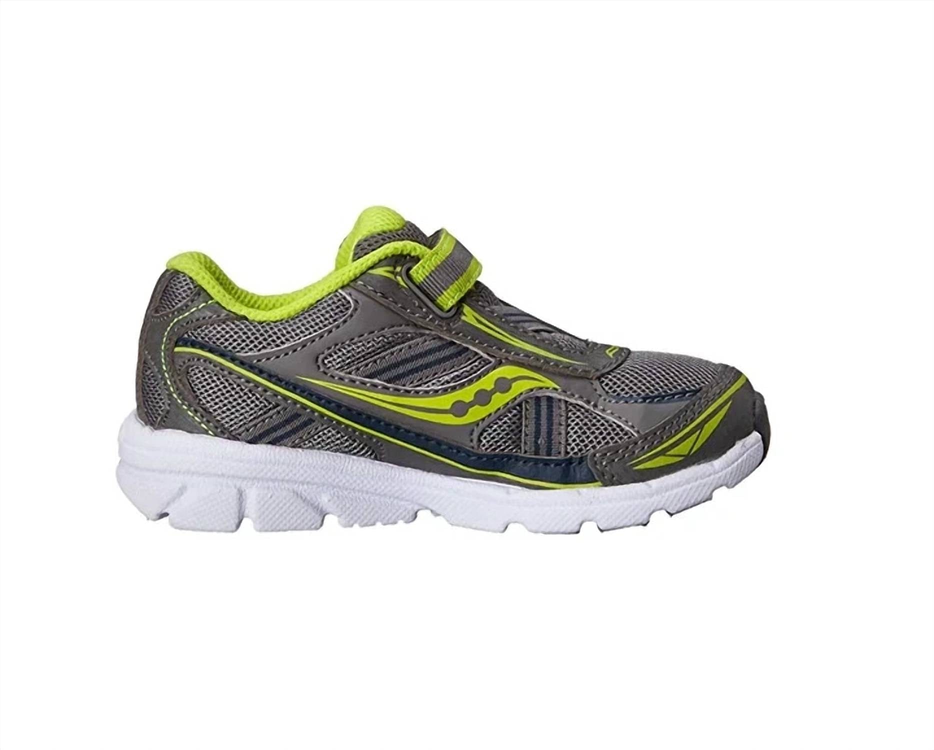 LIME Boy's Ride 9 Running Shoes In Grey/lime