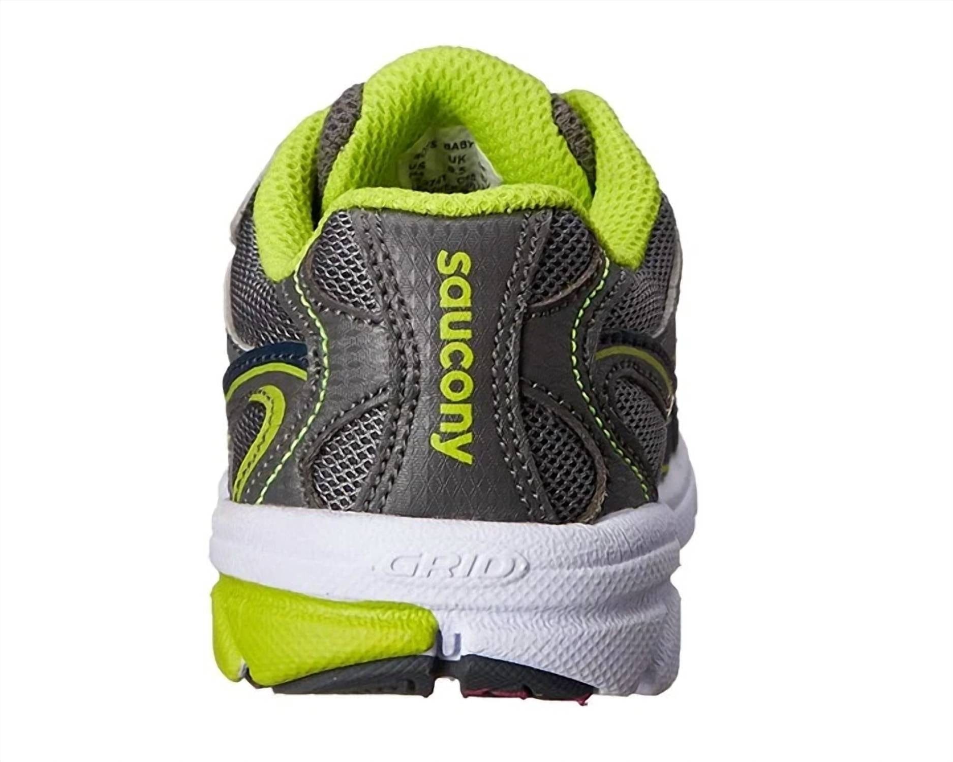 LIME Boy's Ride 9 Running Shoes In Grey/lime