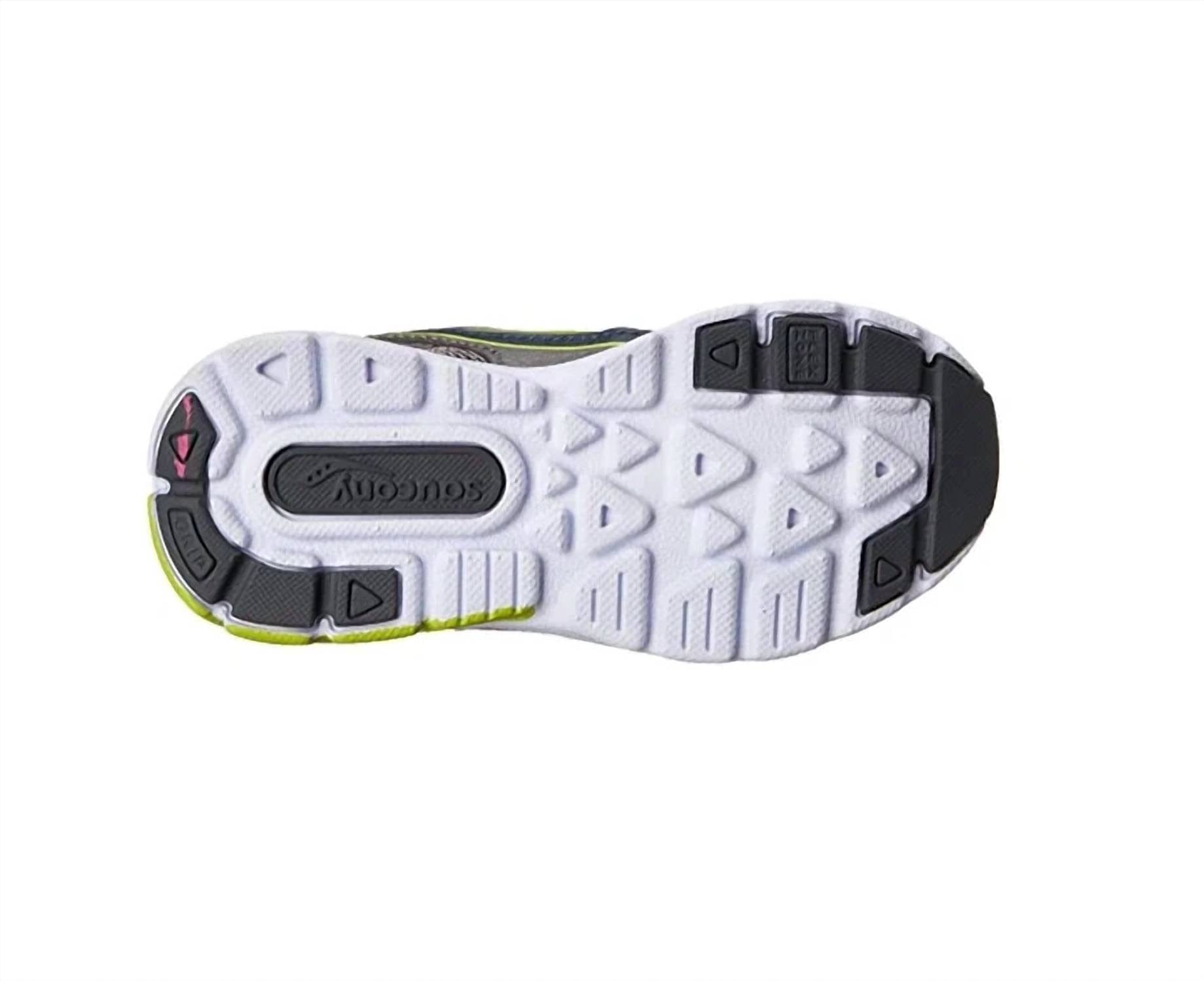 LIME Boy's Ride 9 Running Shoes In Grey/lime