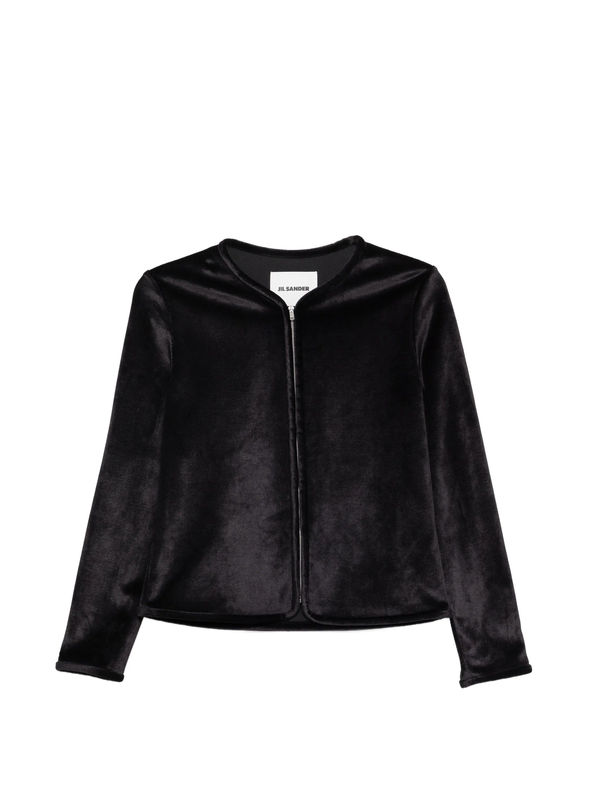 Jil Sander zip - up velvet jacket