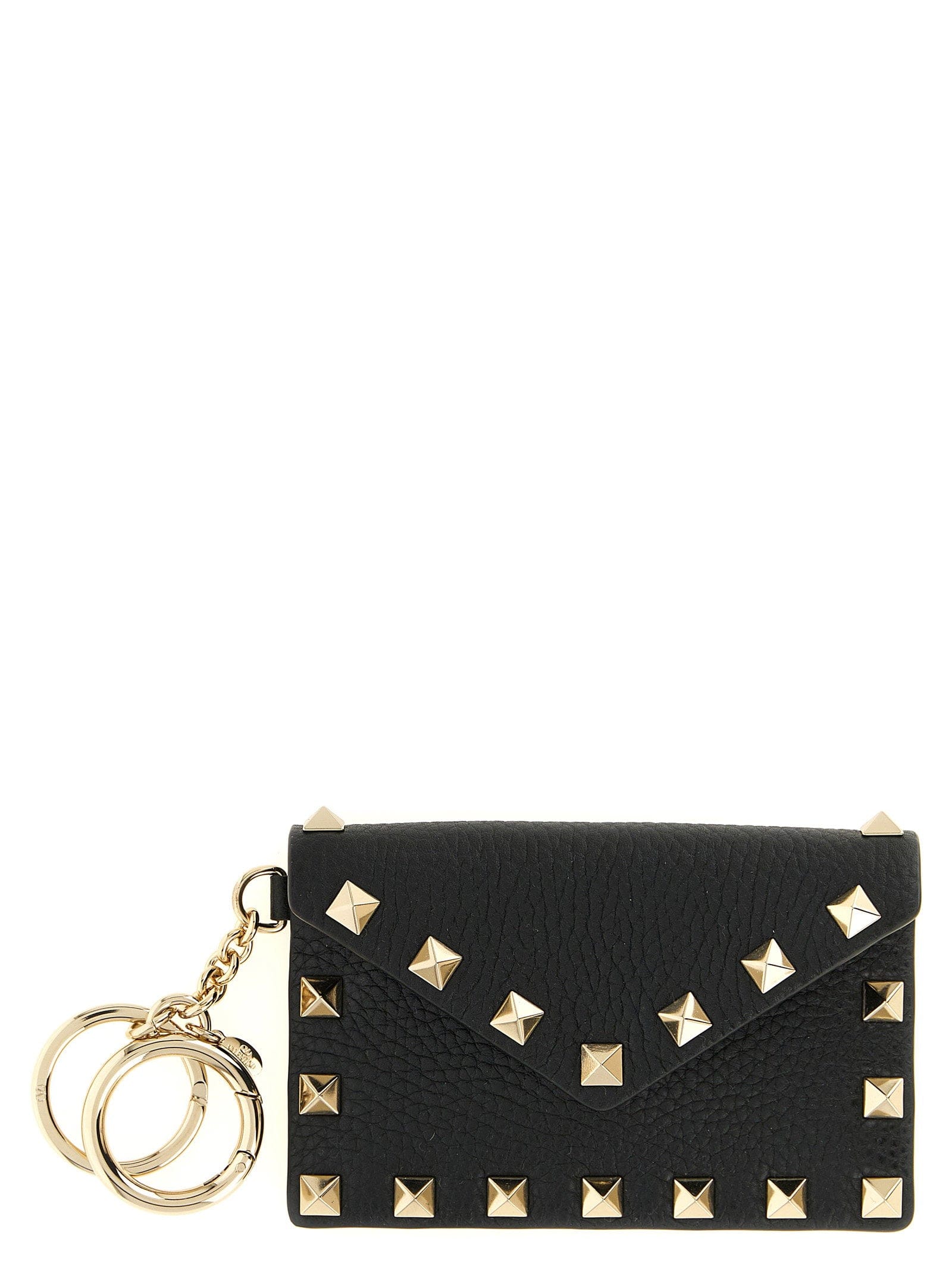 Valentino Garavani Rockstud Card Case — Black