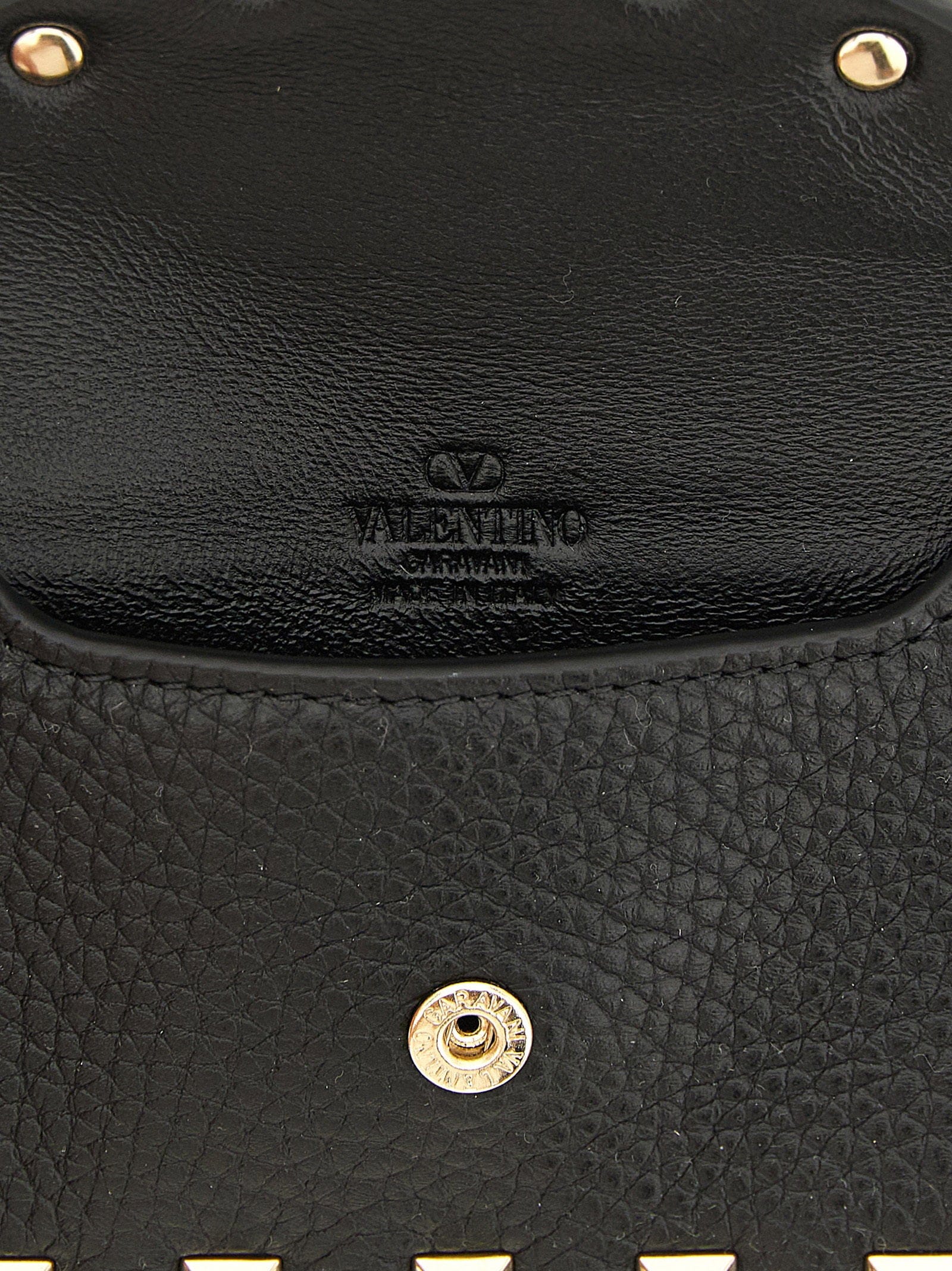 Valentino Garavani Rockstud Card Case — Black