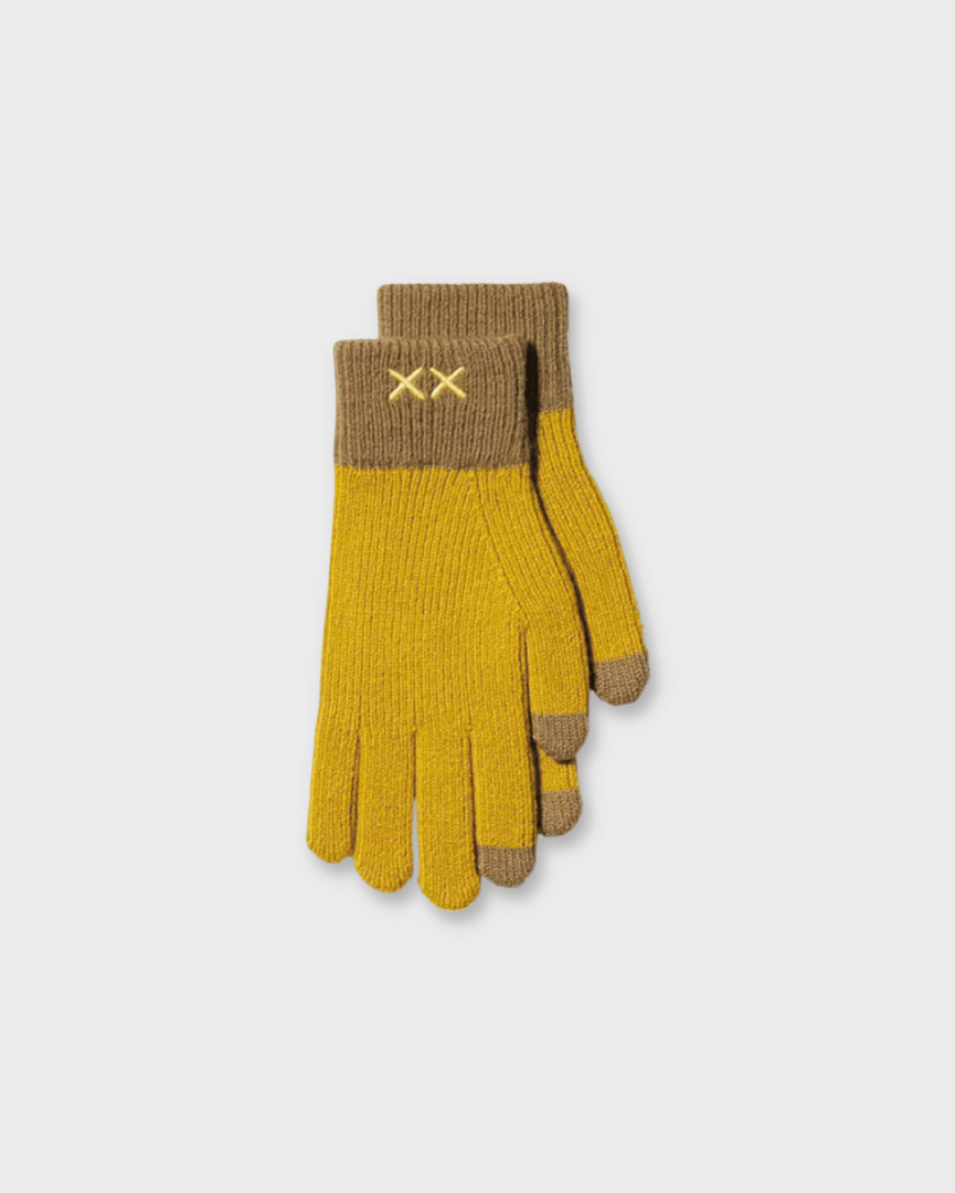 KAWS Uniqlo x KAWS WINTER HEATTECH Knit Gloves Yellow