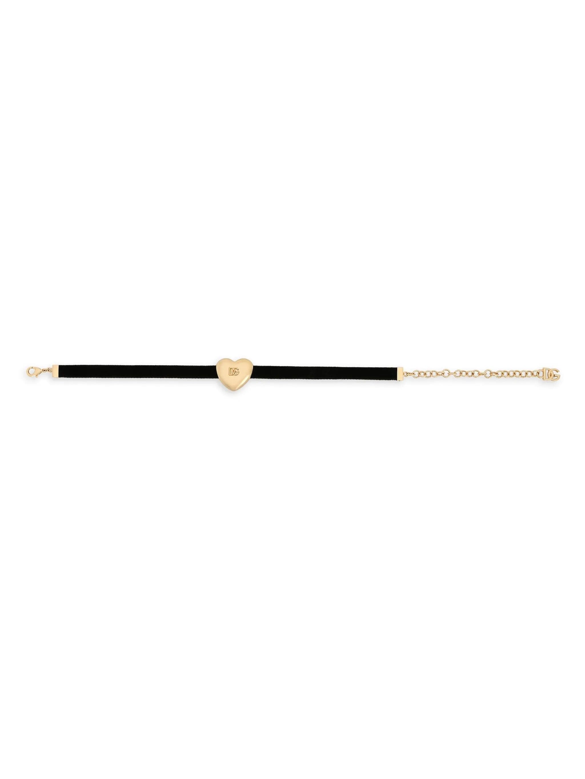 Dolce & Gabbana DG heart velvet bracelet
