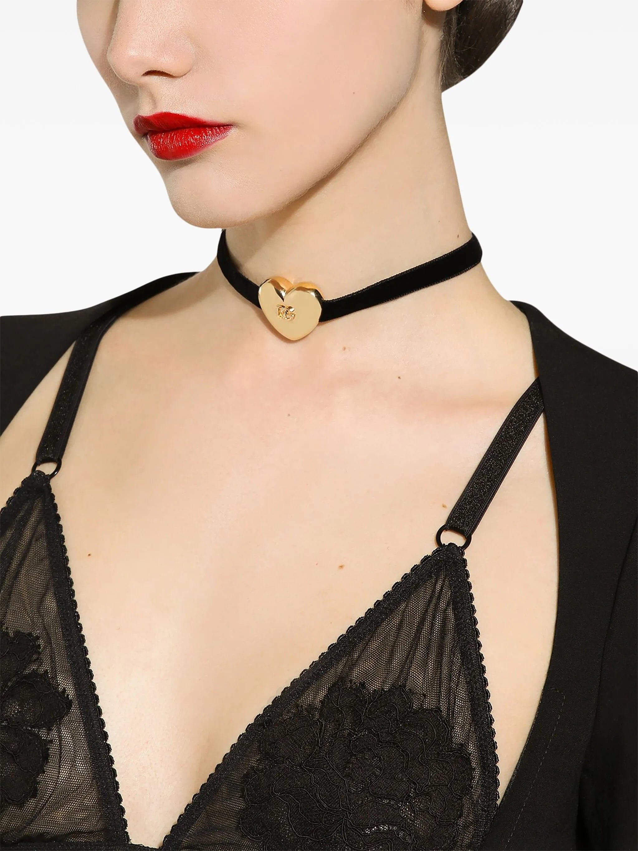 Dolce & Gabbana DG heart velvet bracelet