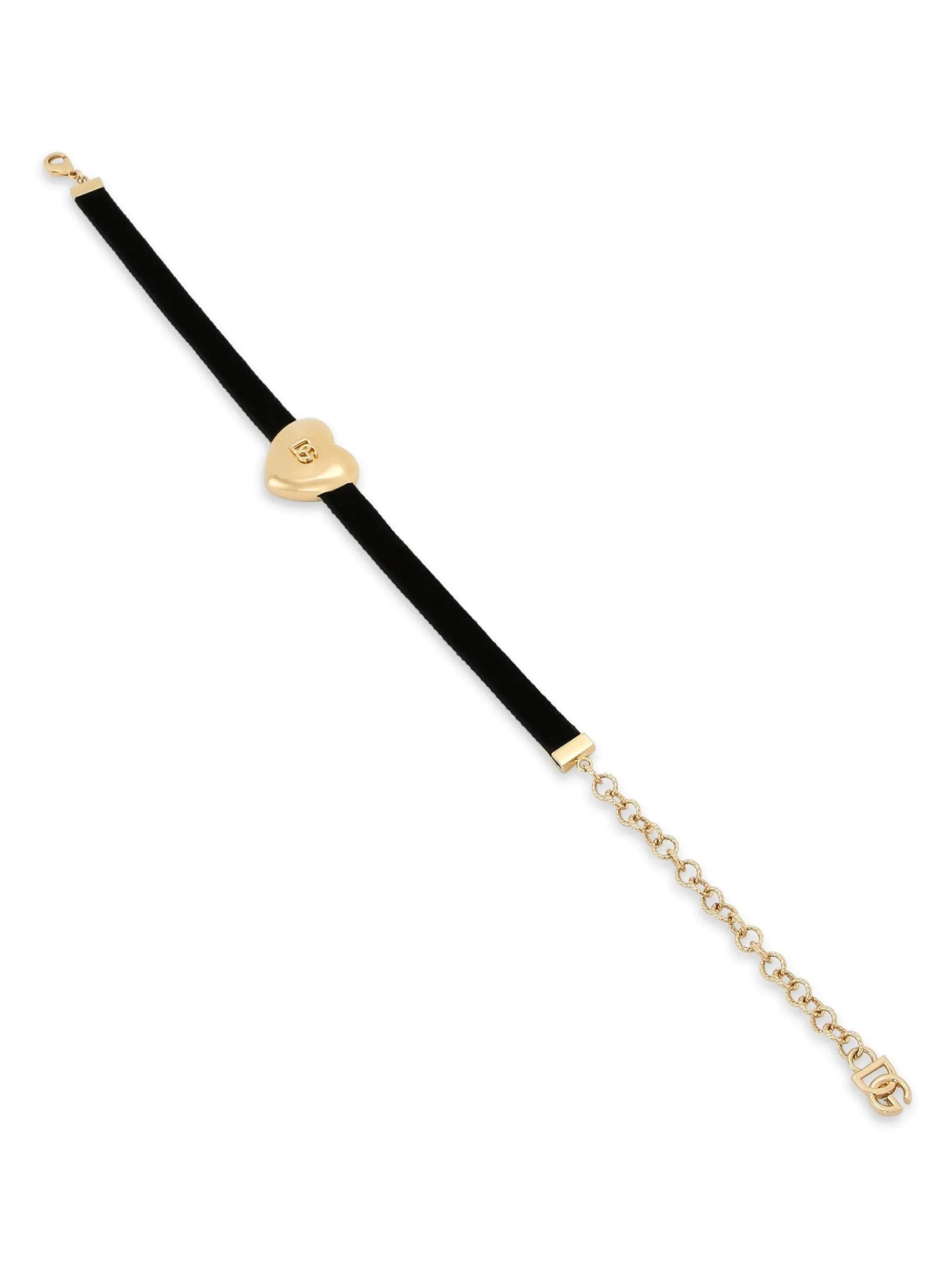 Dolce & Gabbana DG heart velvet bracelet