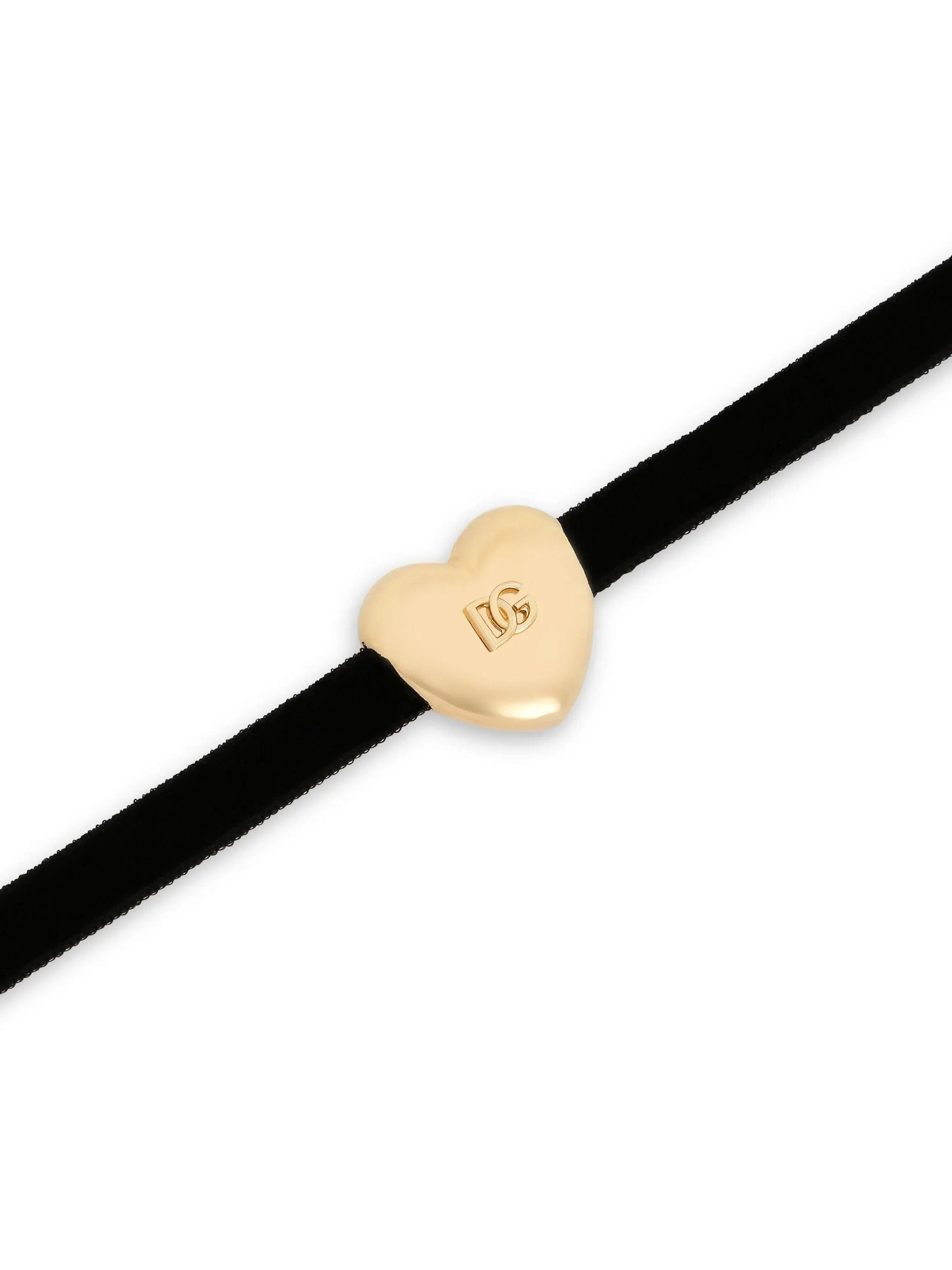 Dolce & Gabbana DG heart velvet bracelet