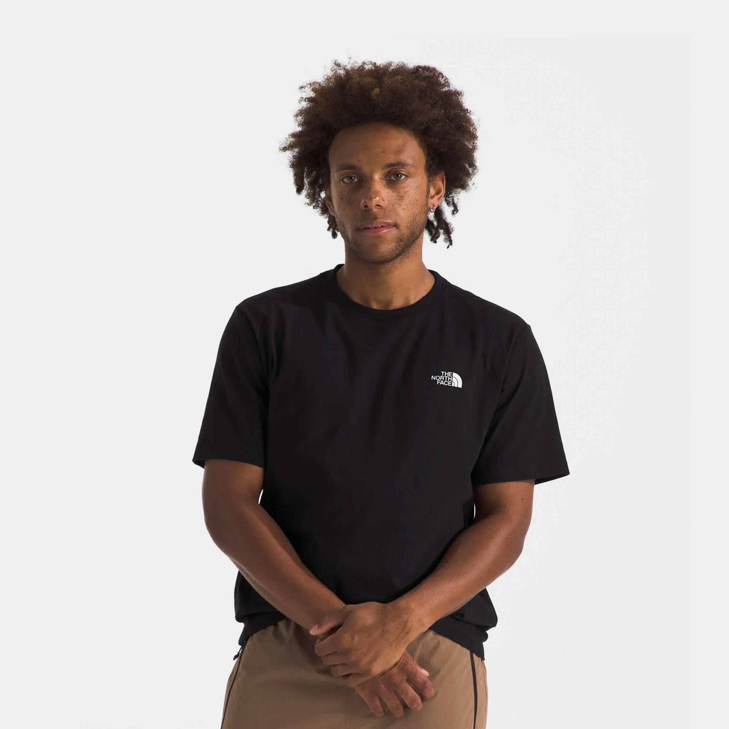 THE NORTH FACE Core Box NSE Mens Short Sleeve Shirt (Black/White)