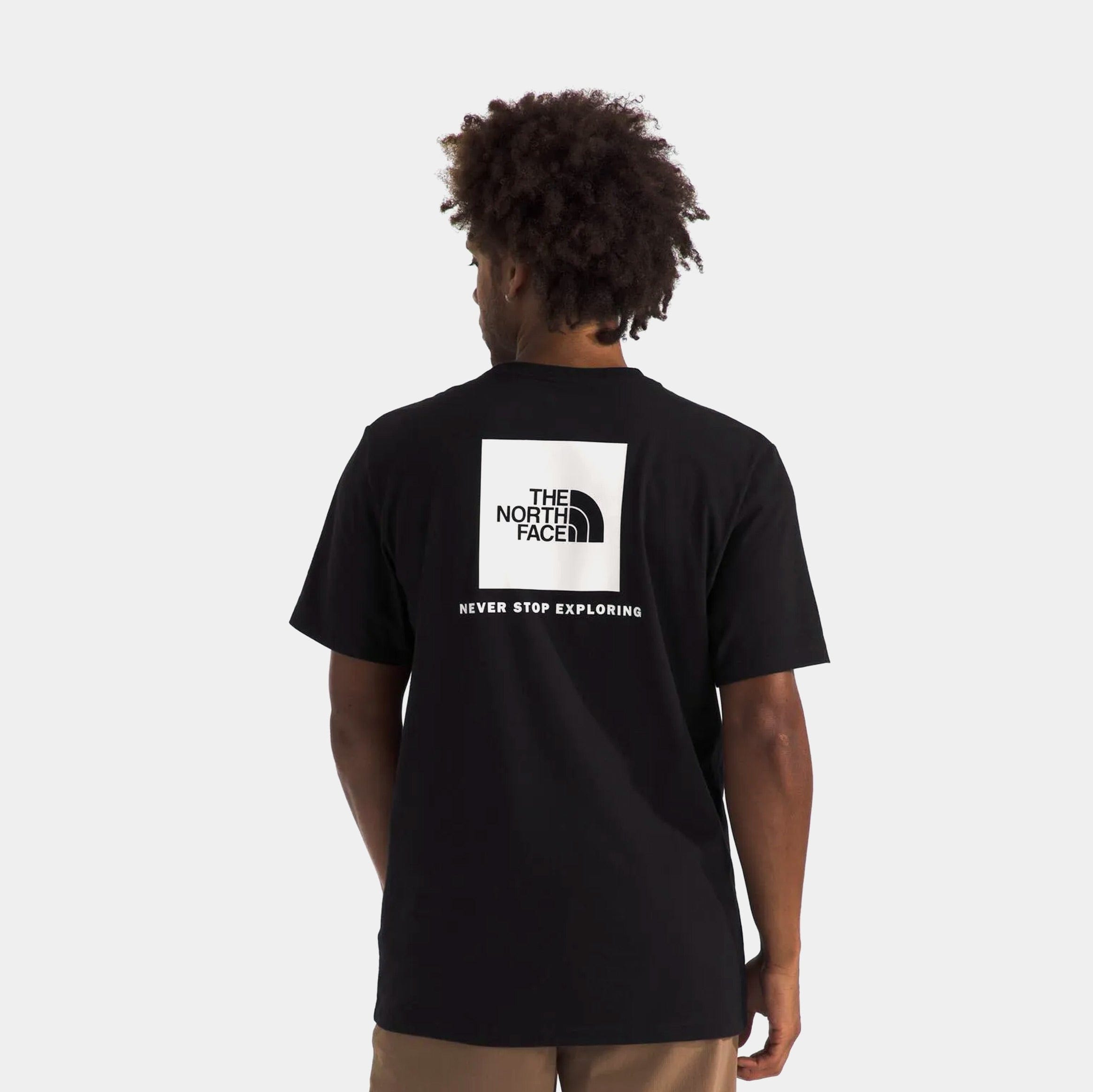THE NORTH FACE Core Box NSE Mens Short Sleeve Shirt (Black/White)