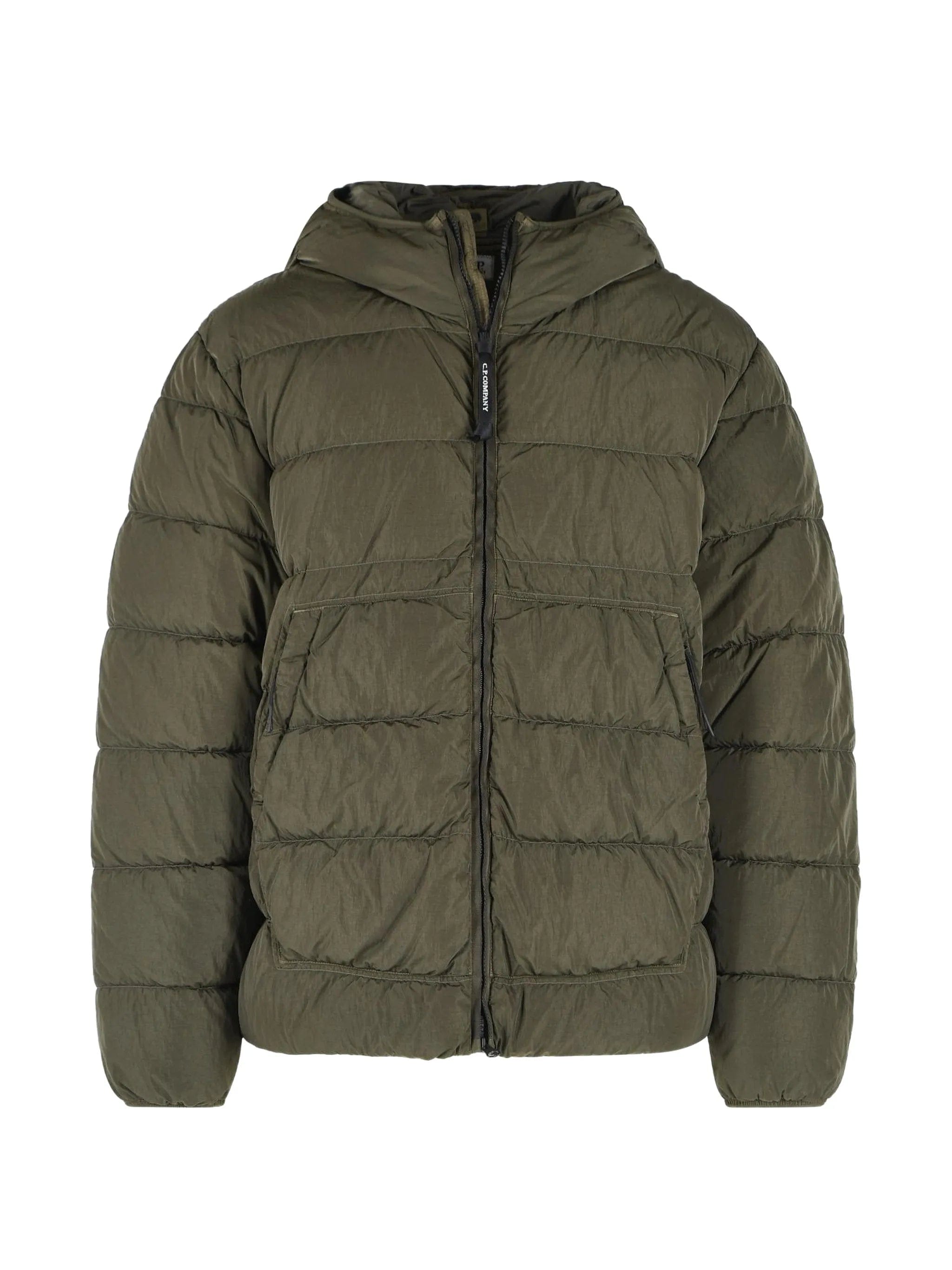 C.P. Company Chrome - R Goggle hooded down jacket
