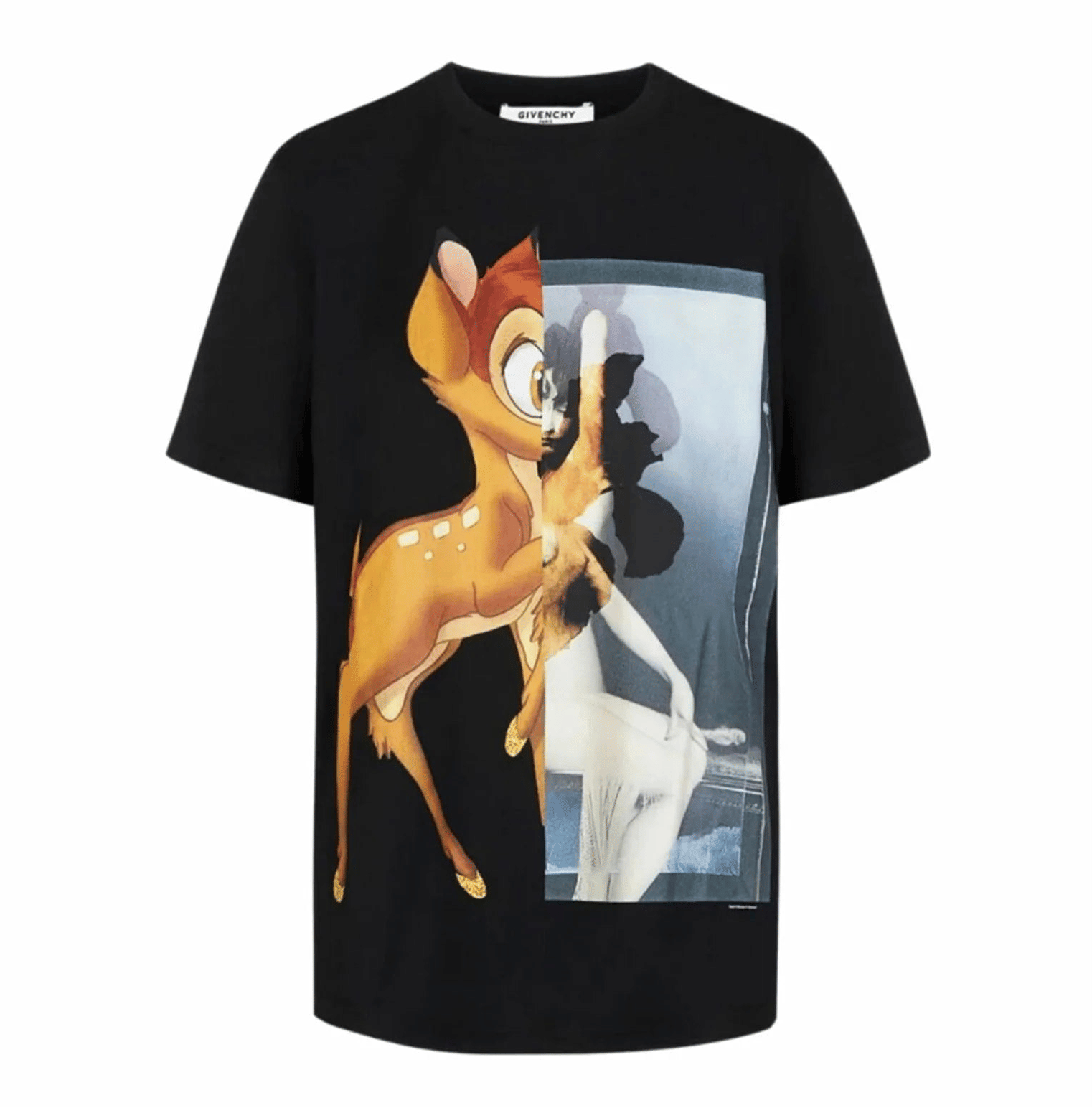 Givenchy Bambi Printed T - Shirt Black Oversized Fit