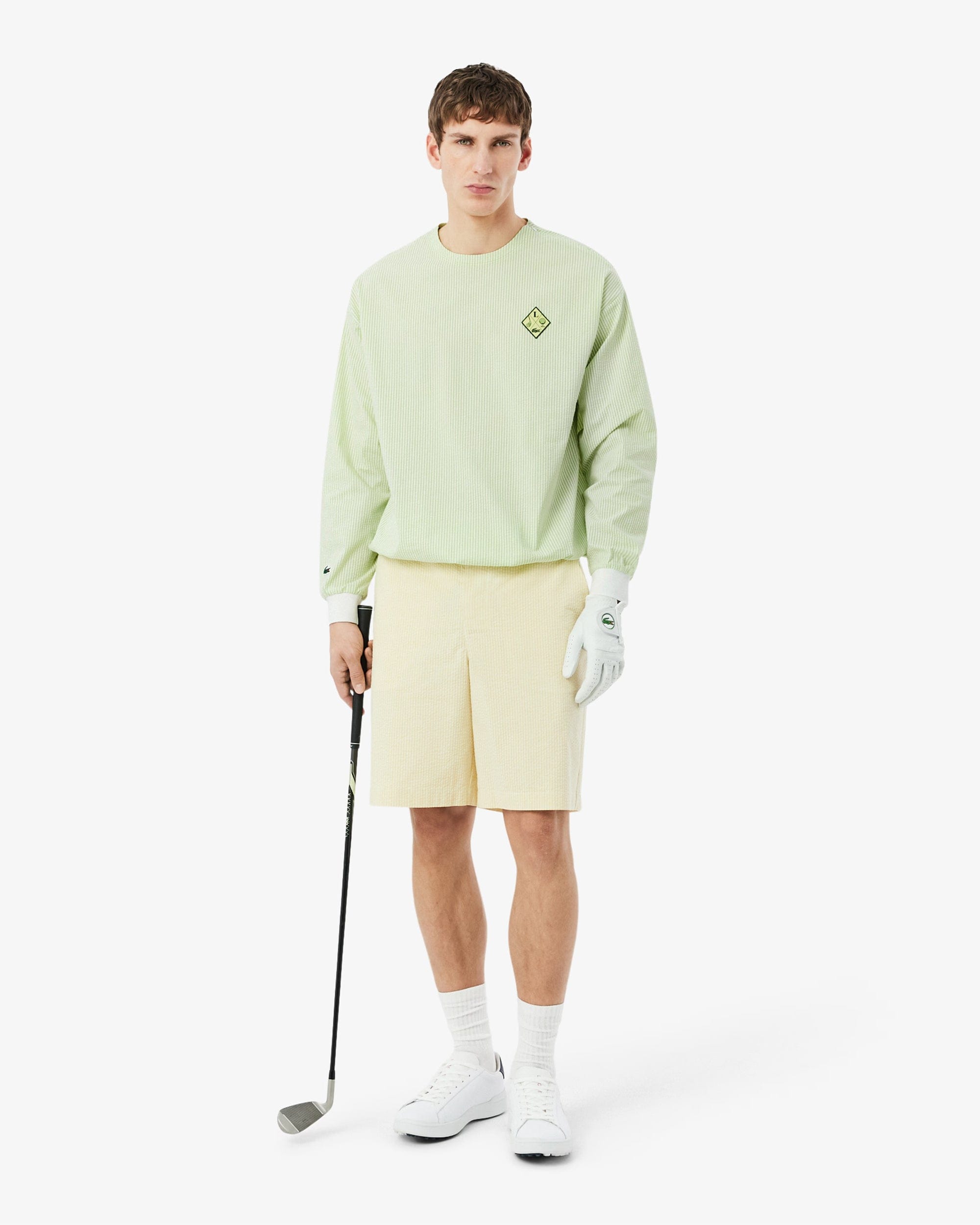 Lacoste Sudadera de rayas Relaxed Lacoste Ultra Dry para hombre