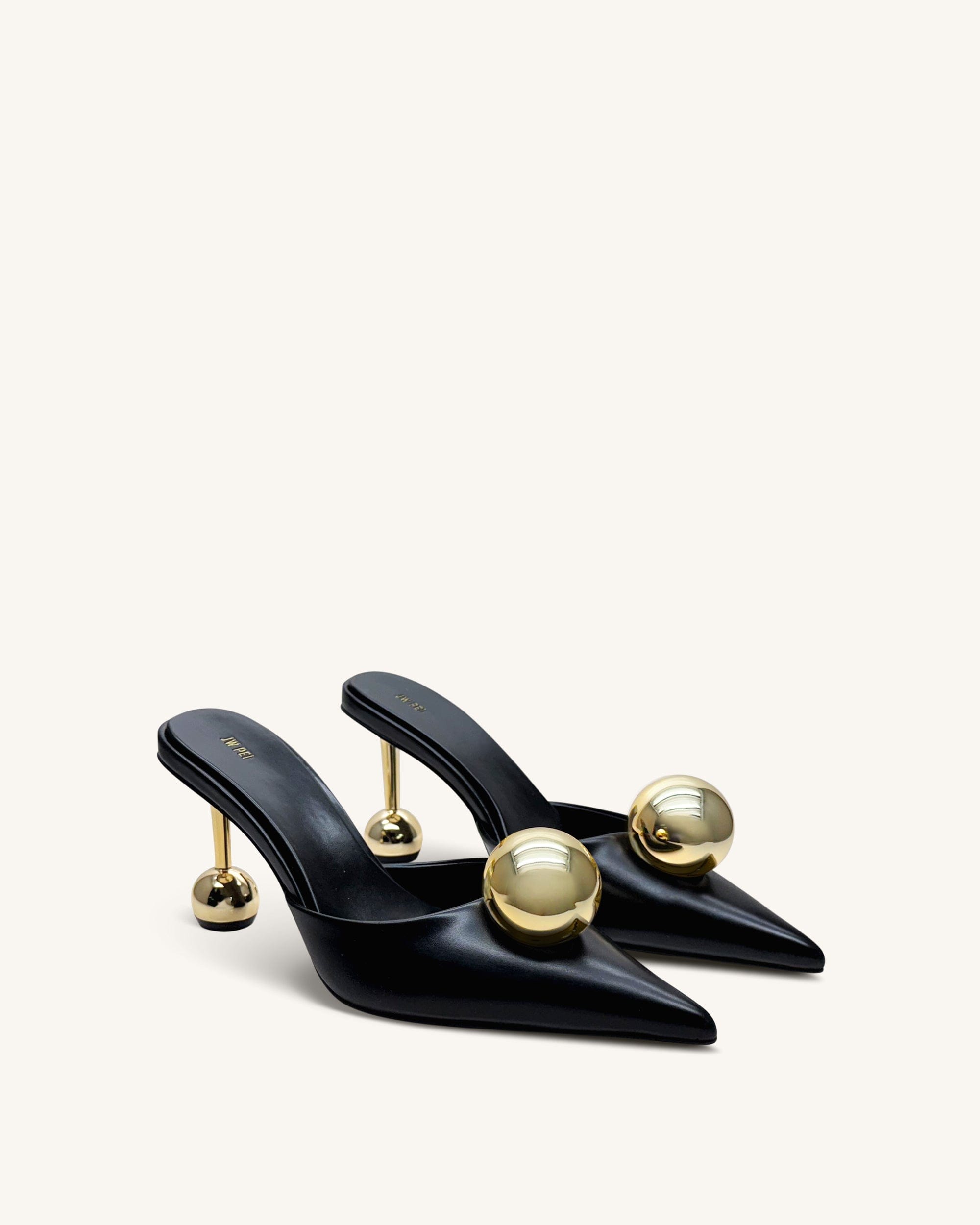 Jw Pei Sofia Sphere Heel Mules Black
