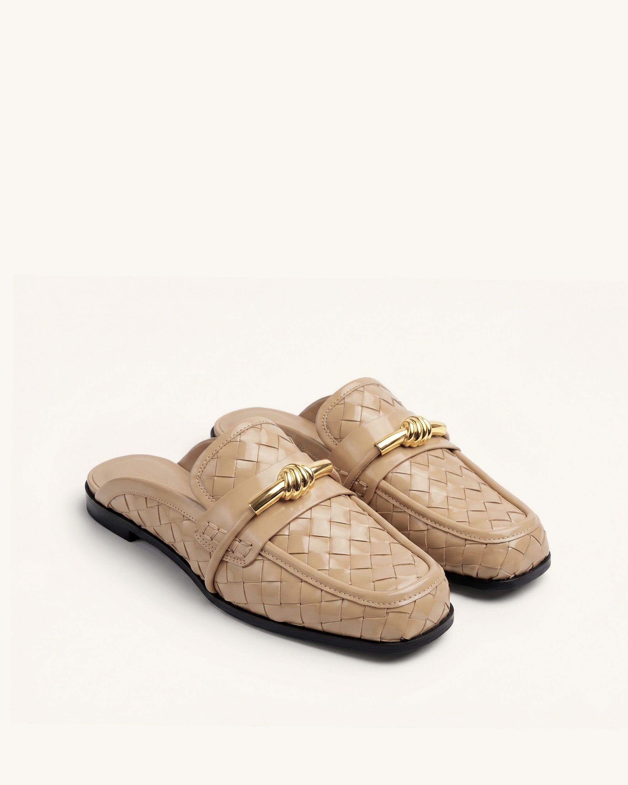 Jw Pei Elowen Woven Horsebit Mule Loafers Khaki