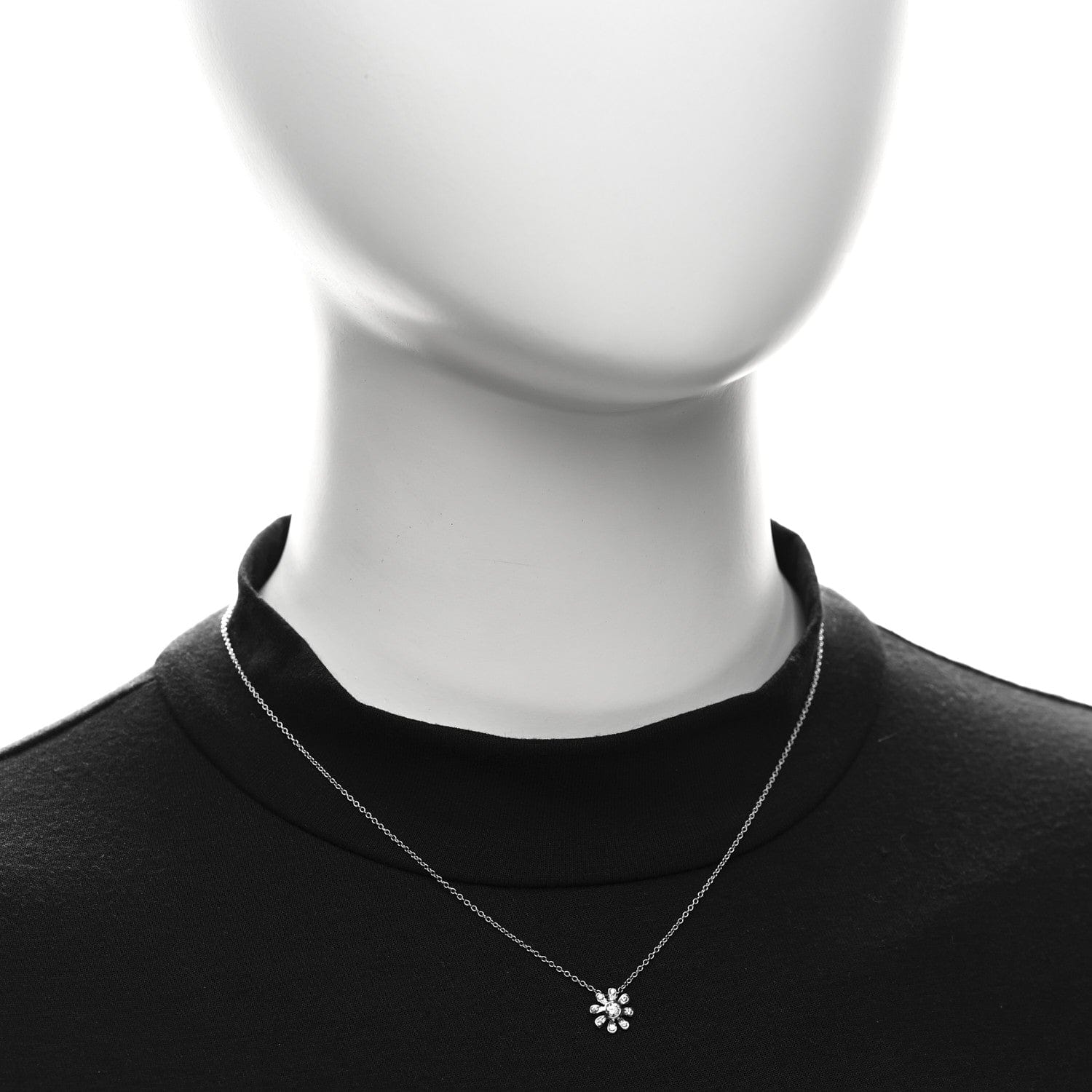 Tiffany Platinum Diamond Paloma Picasso Daisy Pendant Necklace
