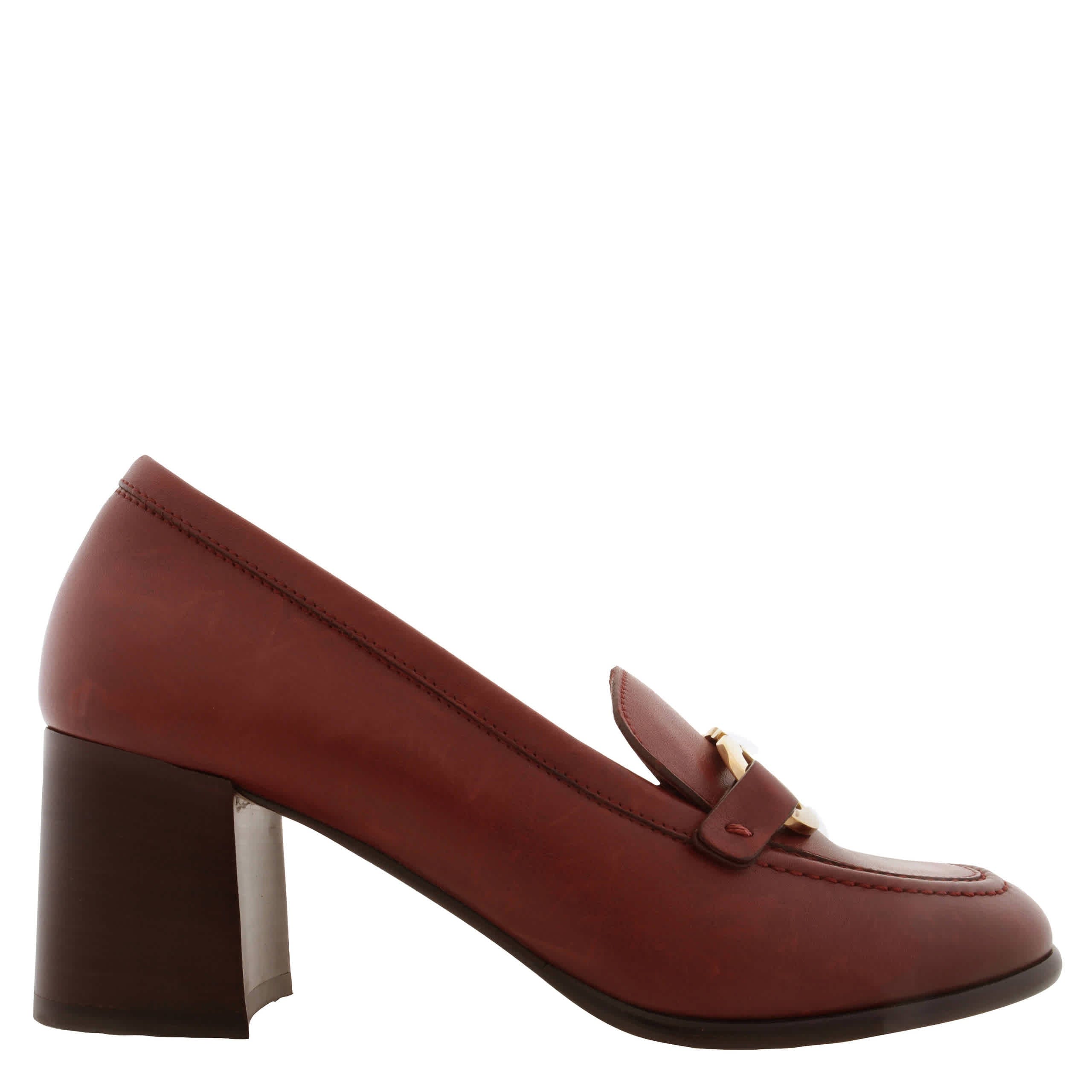 Ferragamo Gancini Ornament Heeled Loafers