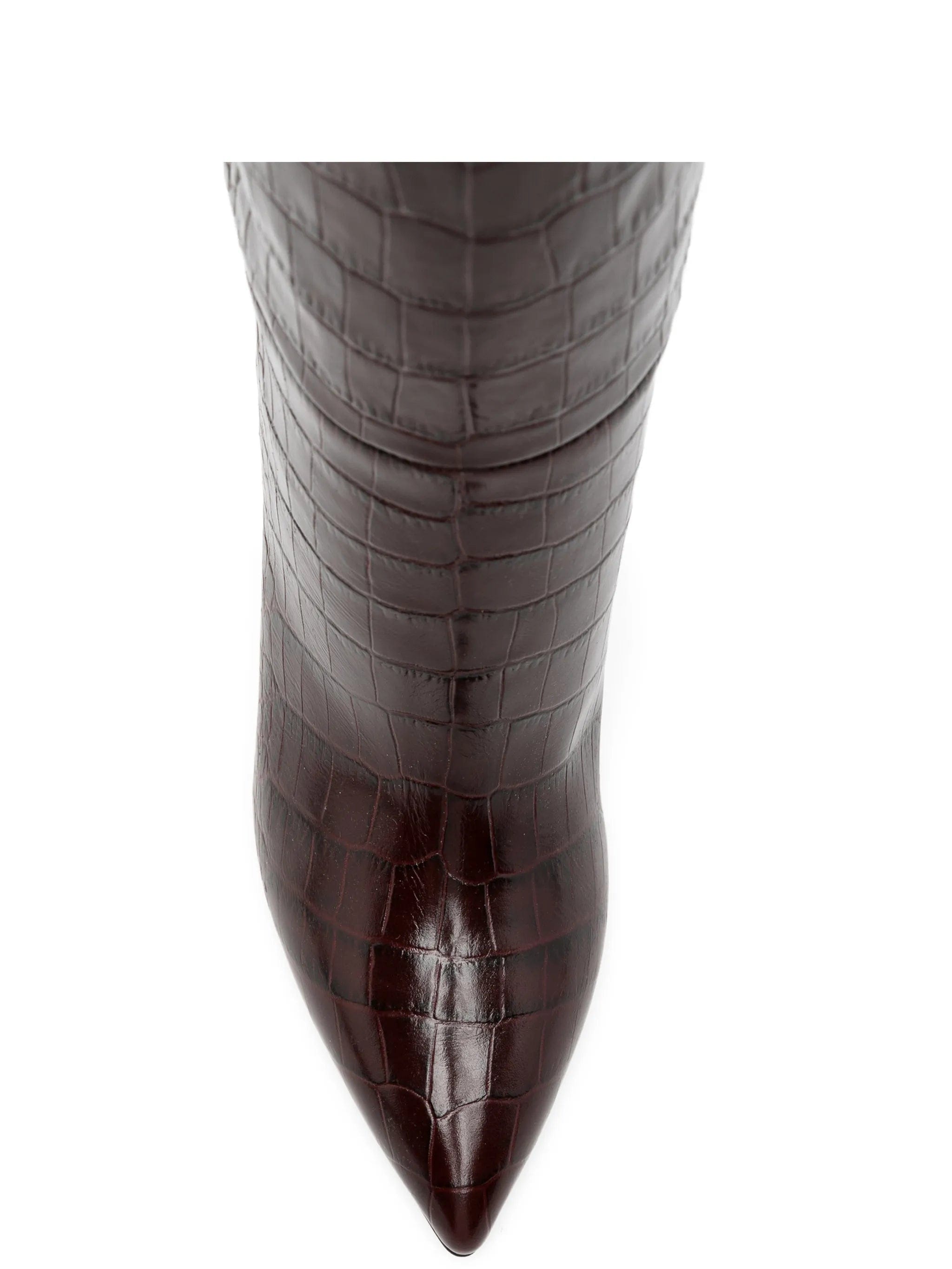 Paris Texas croc - effect knee - high boots